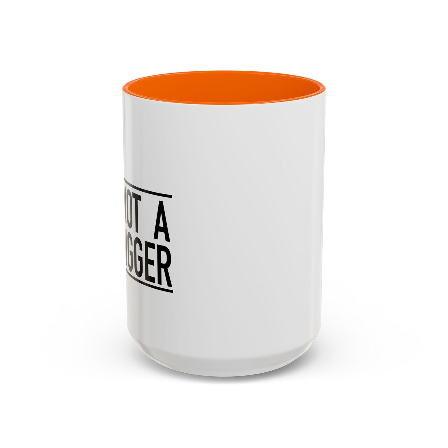 NOT A HUGGER Accent BiColor Funny Sarcastic Mug