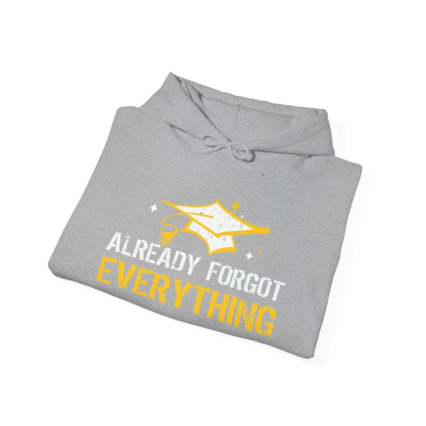 ALREADY FORGOT EVERYTHING - Premium Unisex Funny Sarcastic Black Hoodie Sweatshirt