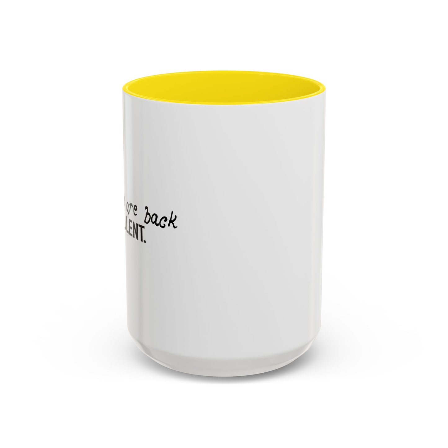 THE VOICES ARE BACK, EXCELLENT Accent BiColor Funny Sarcastic Mug