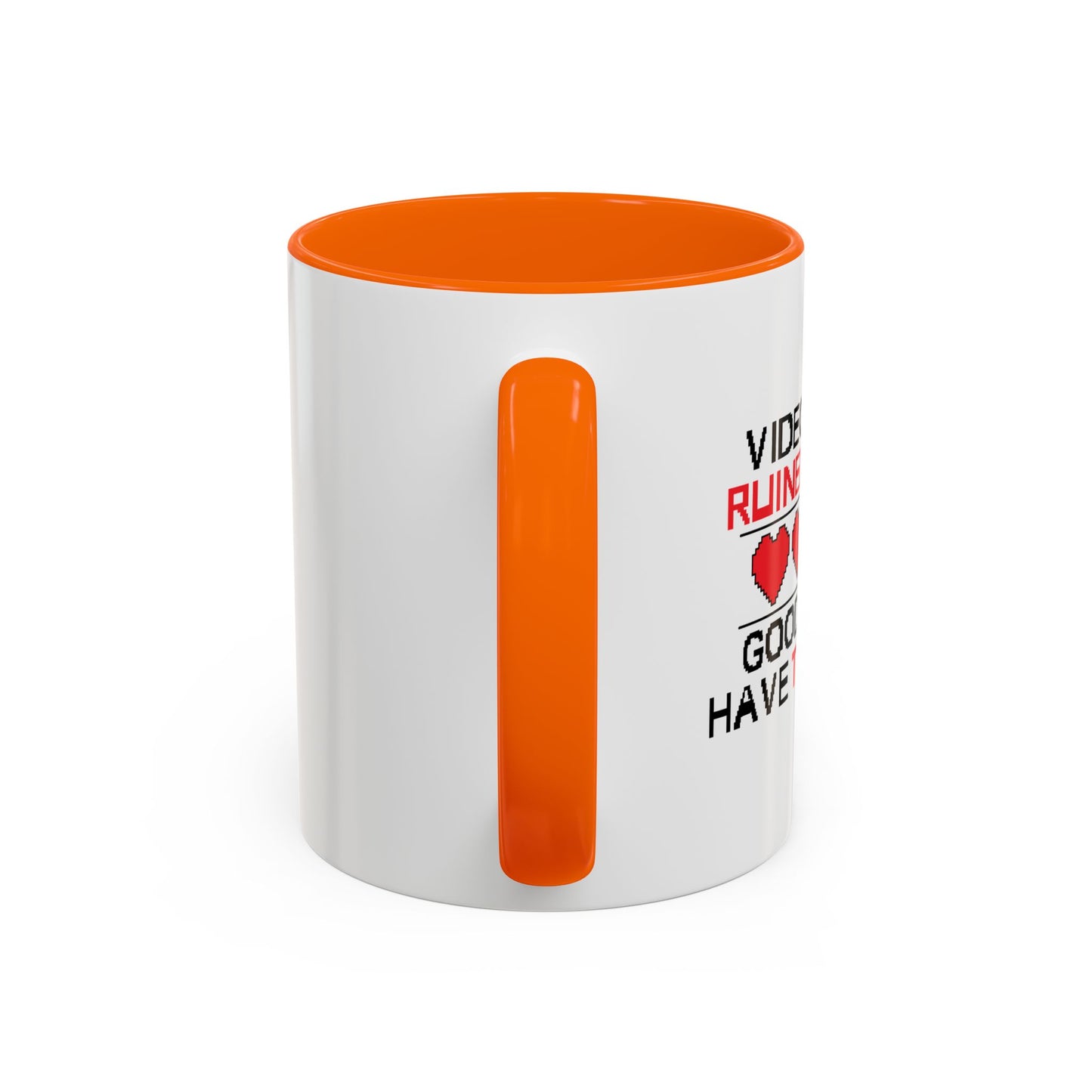 VIDEO GAMES RUINED MY LIFE Accent BiColor Funny Sarcastic Mug