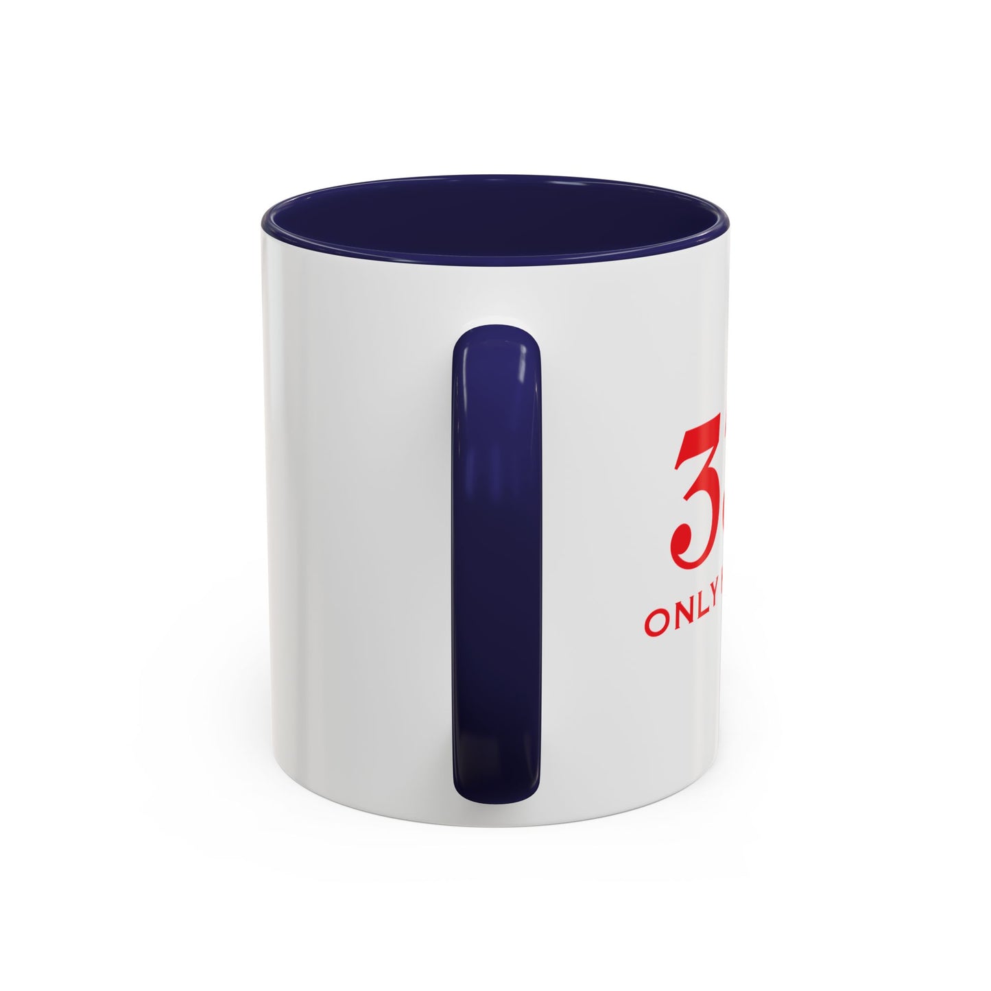 333 ONLY HALF EVIL Accent BiColor Funny Sarcastic Mug