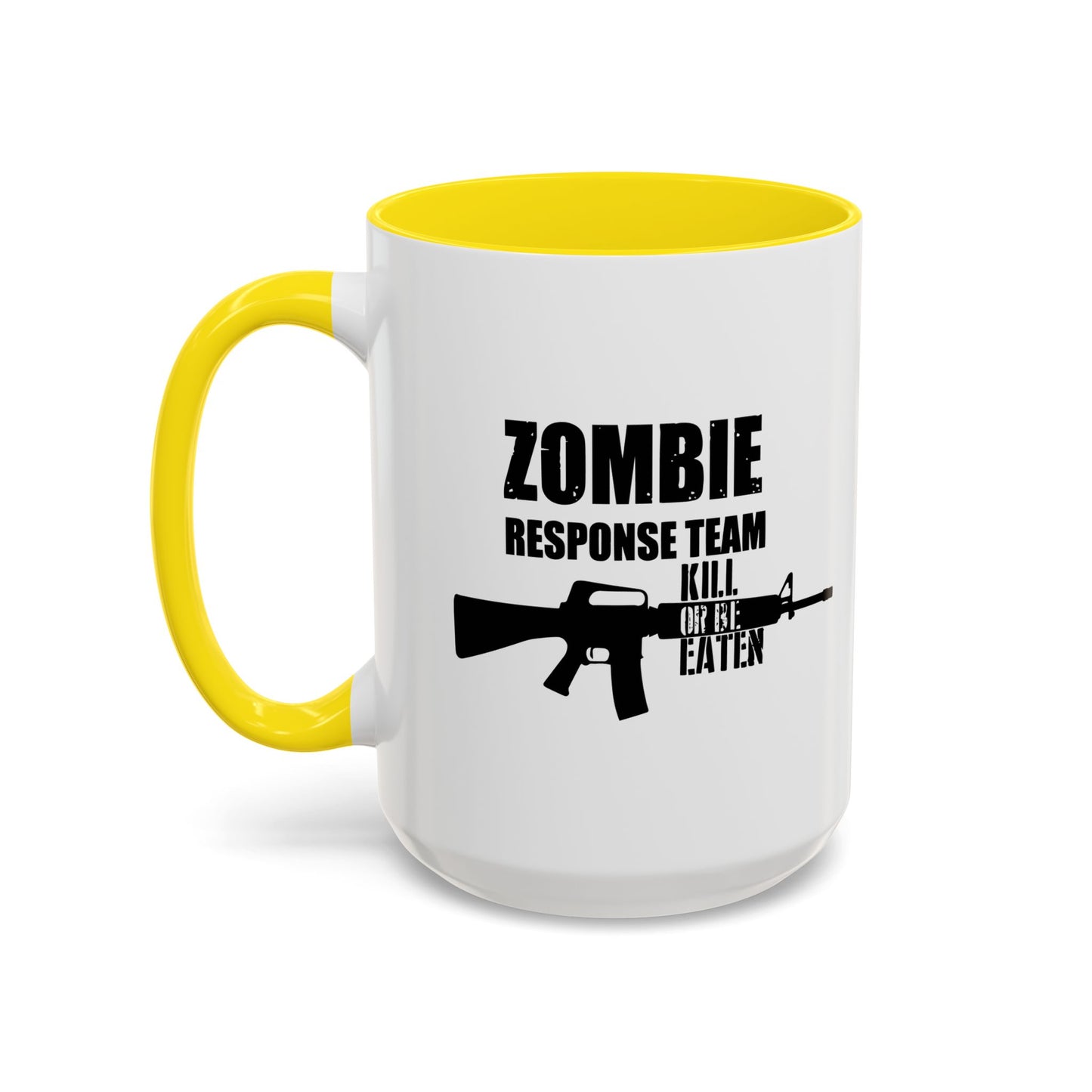 ZOMBIE RESPONSE TEAM Accent BiColor Funny Sarcastic Mug