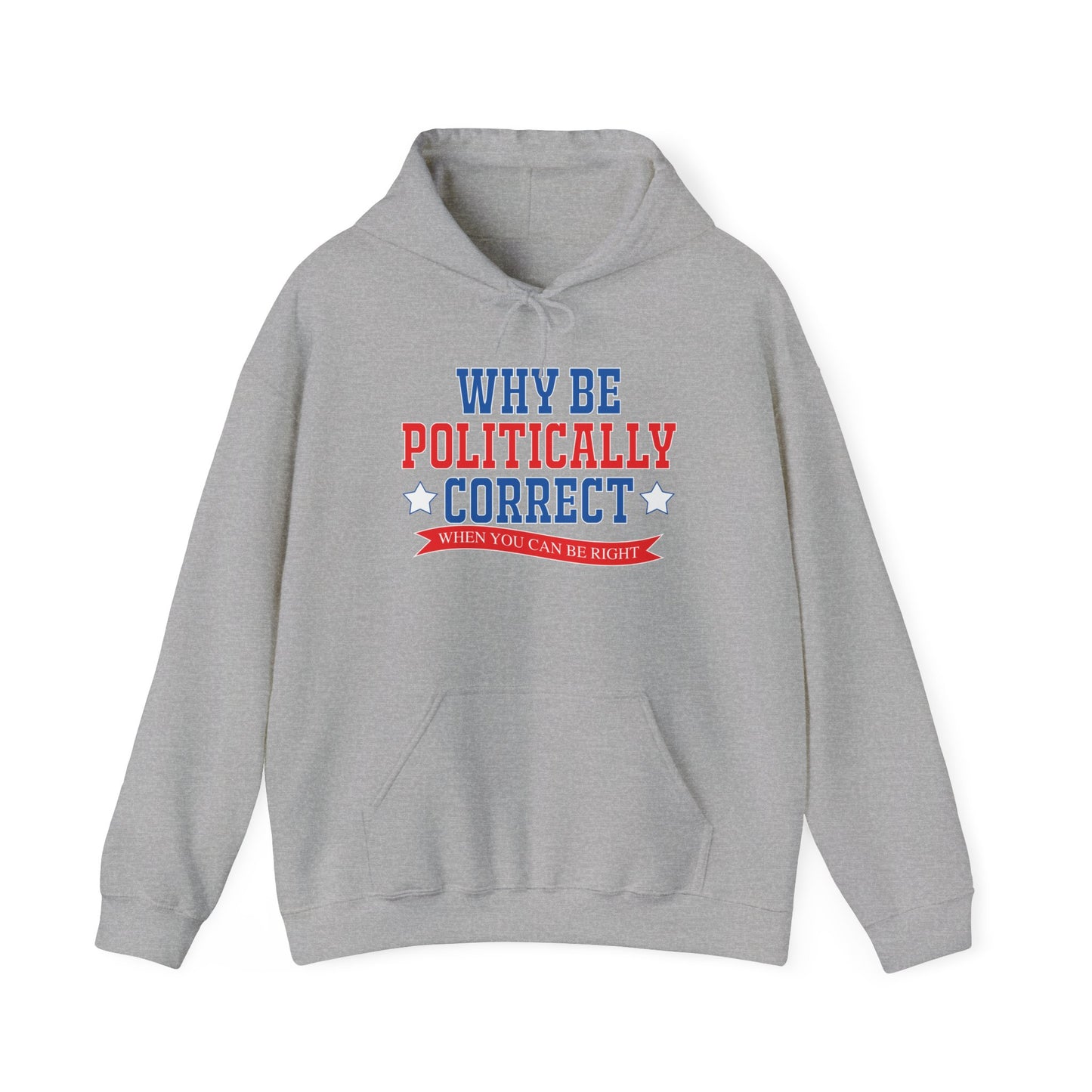 WHY BE POLITICALLY CORRECT - Premium Unisex Funny Sarcastic Black Hoodie Sweatshirt