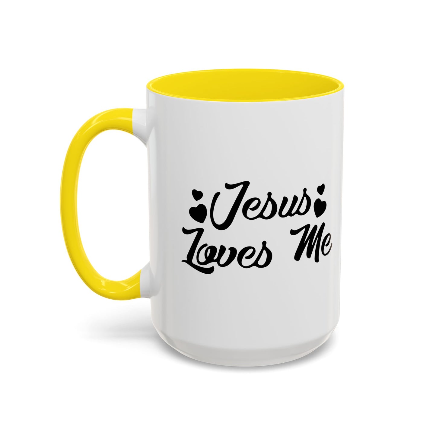 JESUS LOVES ME Accent BiColor Mug