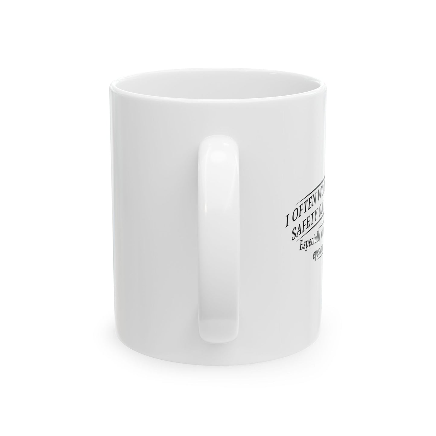 I WORRY ABOUT THE SAFTY OF MY CHILDREN FUUNY SARCASTIC WHITE MUG