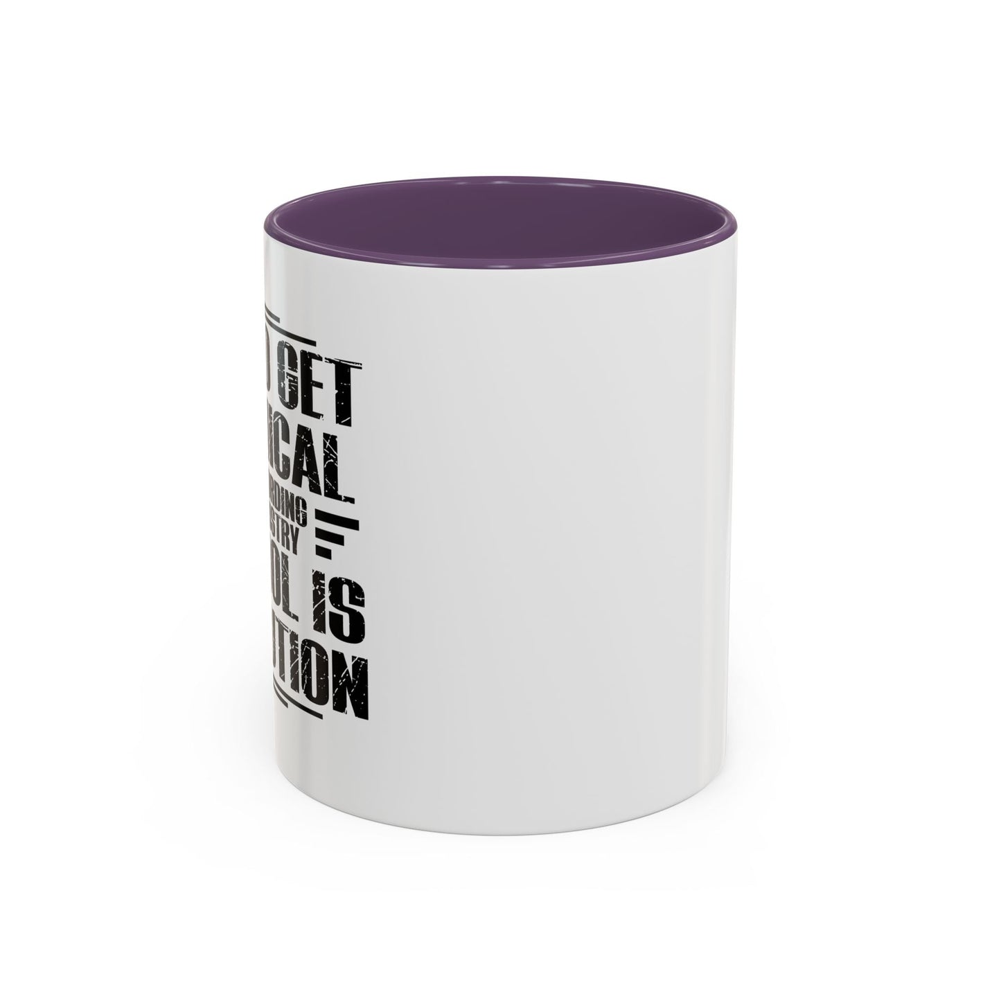 ALCOHOL IS A SOLUTION Accent BiColor Funny Sarcastic Mug