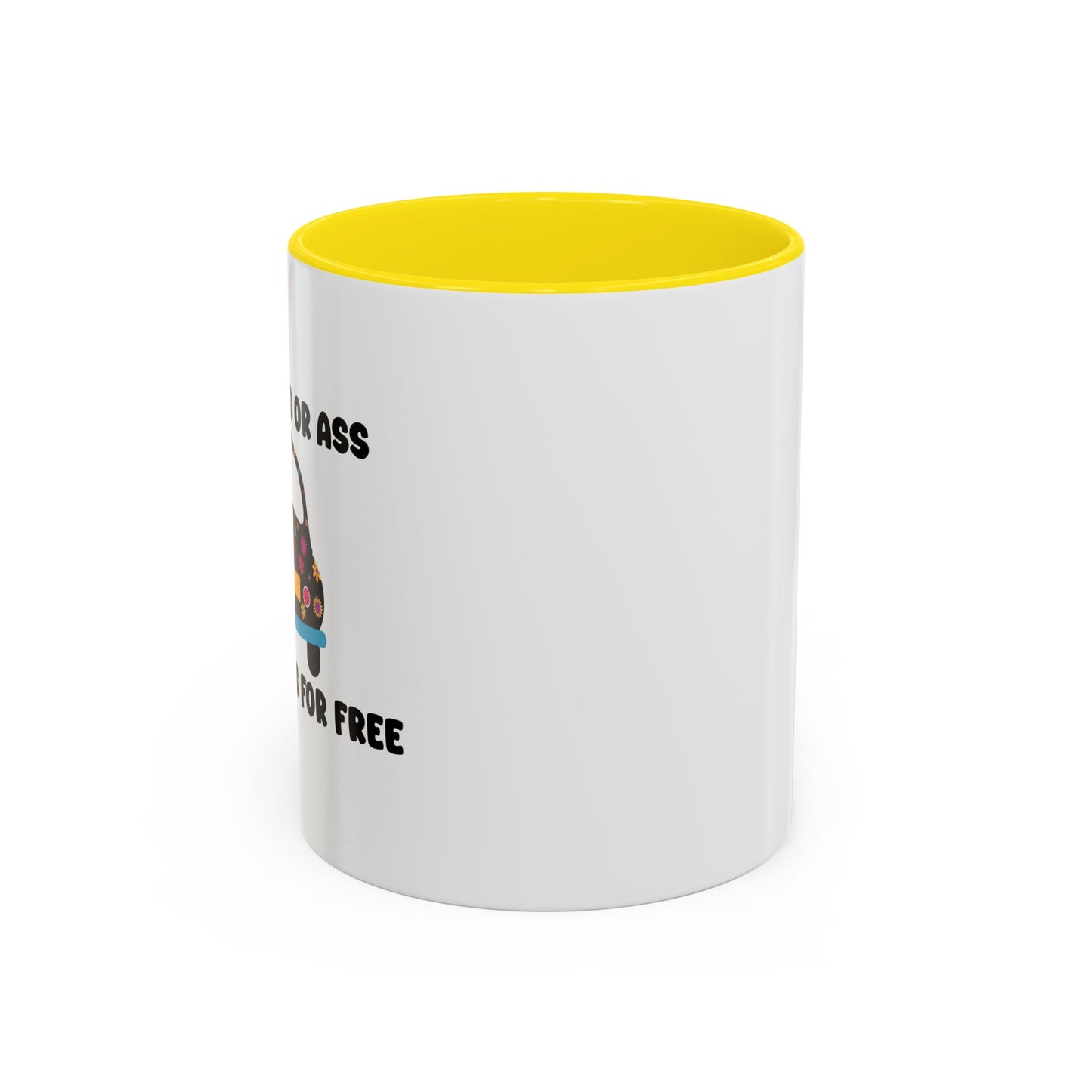 NO ONE RIDES 4 FREE Accent BiColor Funny Sarcastic Mug