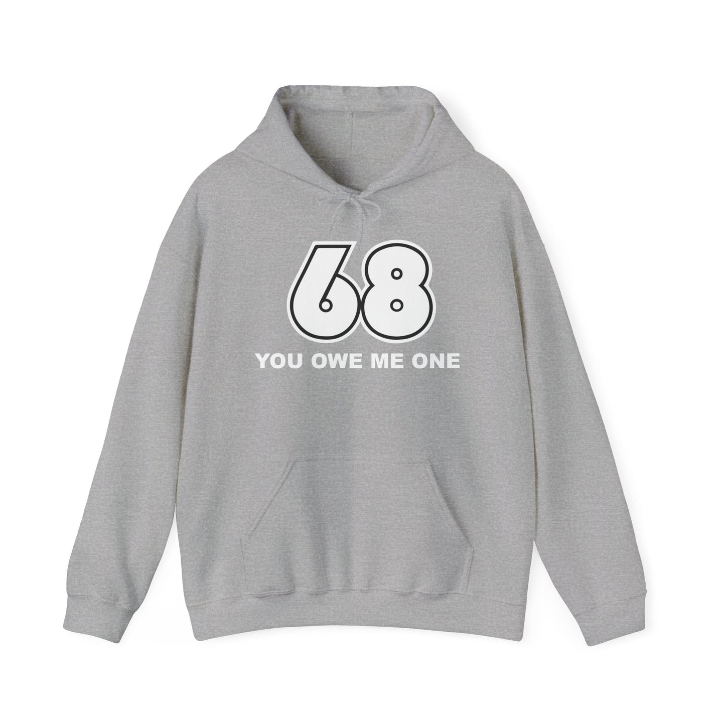 YOU OWE ME ONE - Premium Unisex Funny Sarcastic Black Hoodie Sweatshirt