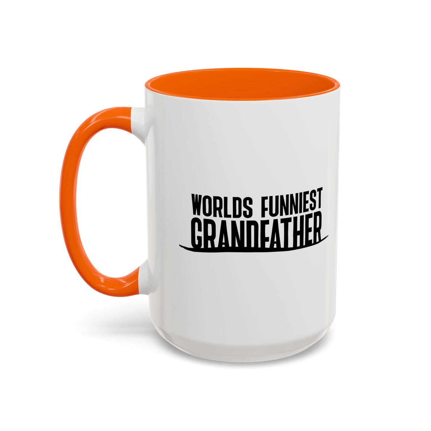 WORLDS FUNNIEST GRANDFATHER Accent BiColor Funny Sarcastic Mug