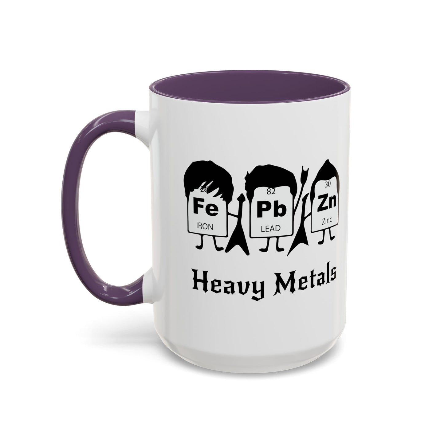 HEAVY METALS Accent BiColor Funny Sarcastic Mug