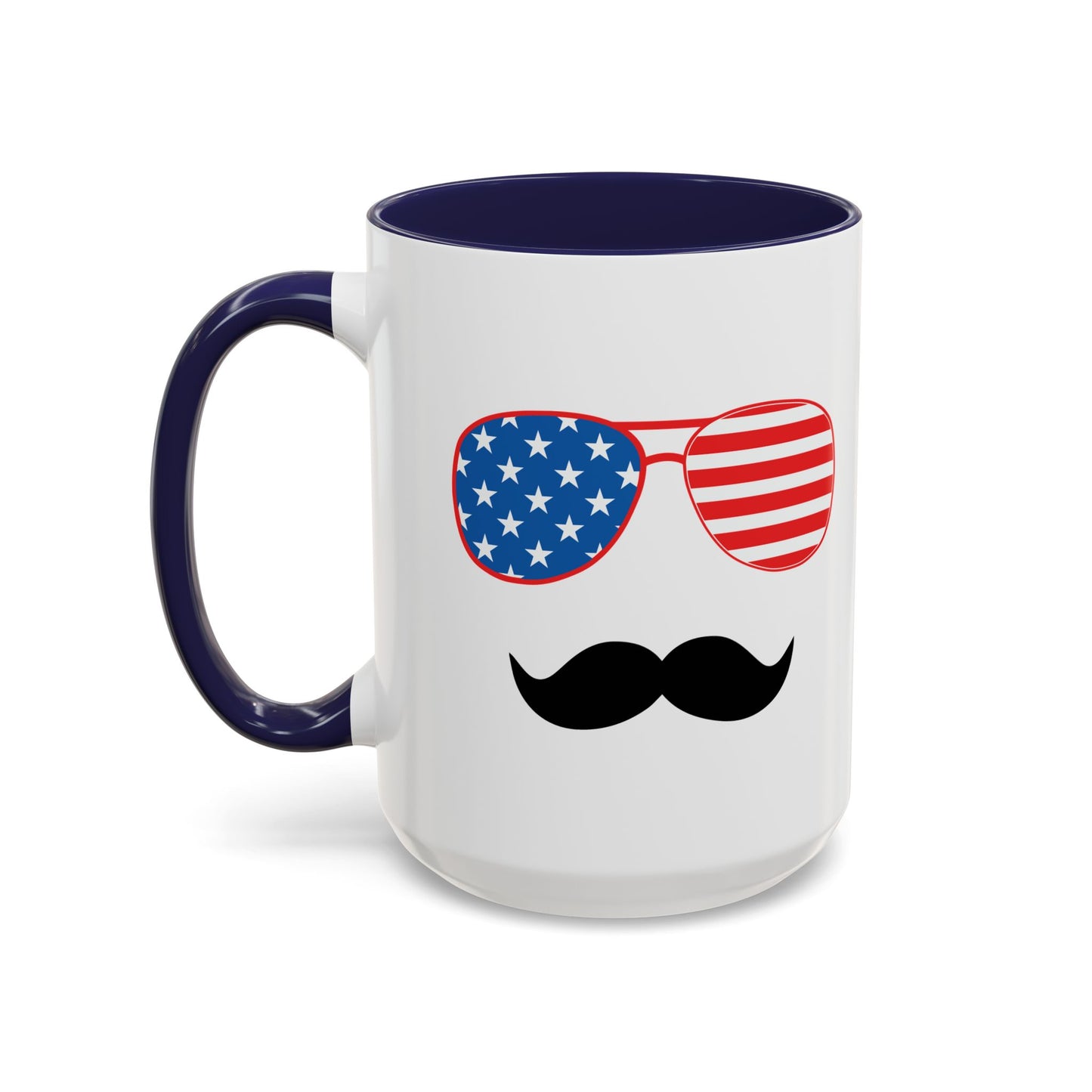 4TH OF JULY SUNGLASSES Accent BiColor Funny Sarcastic Mug