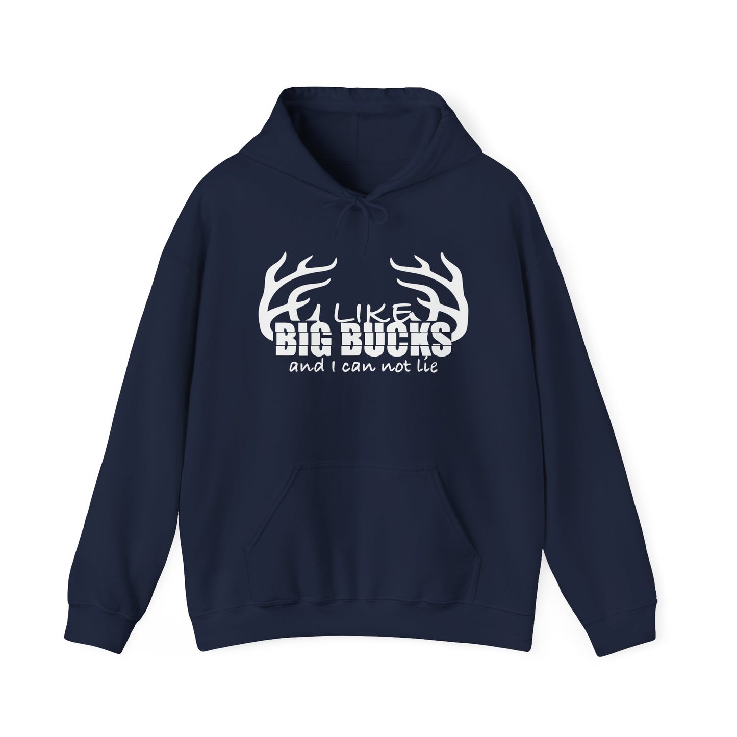 I LIKE BIG BUCKS AND I CAN NOT LIE - Premium Unisex Funny Sarcastic Black Hoodie Sweatshirt