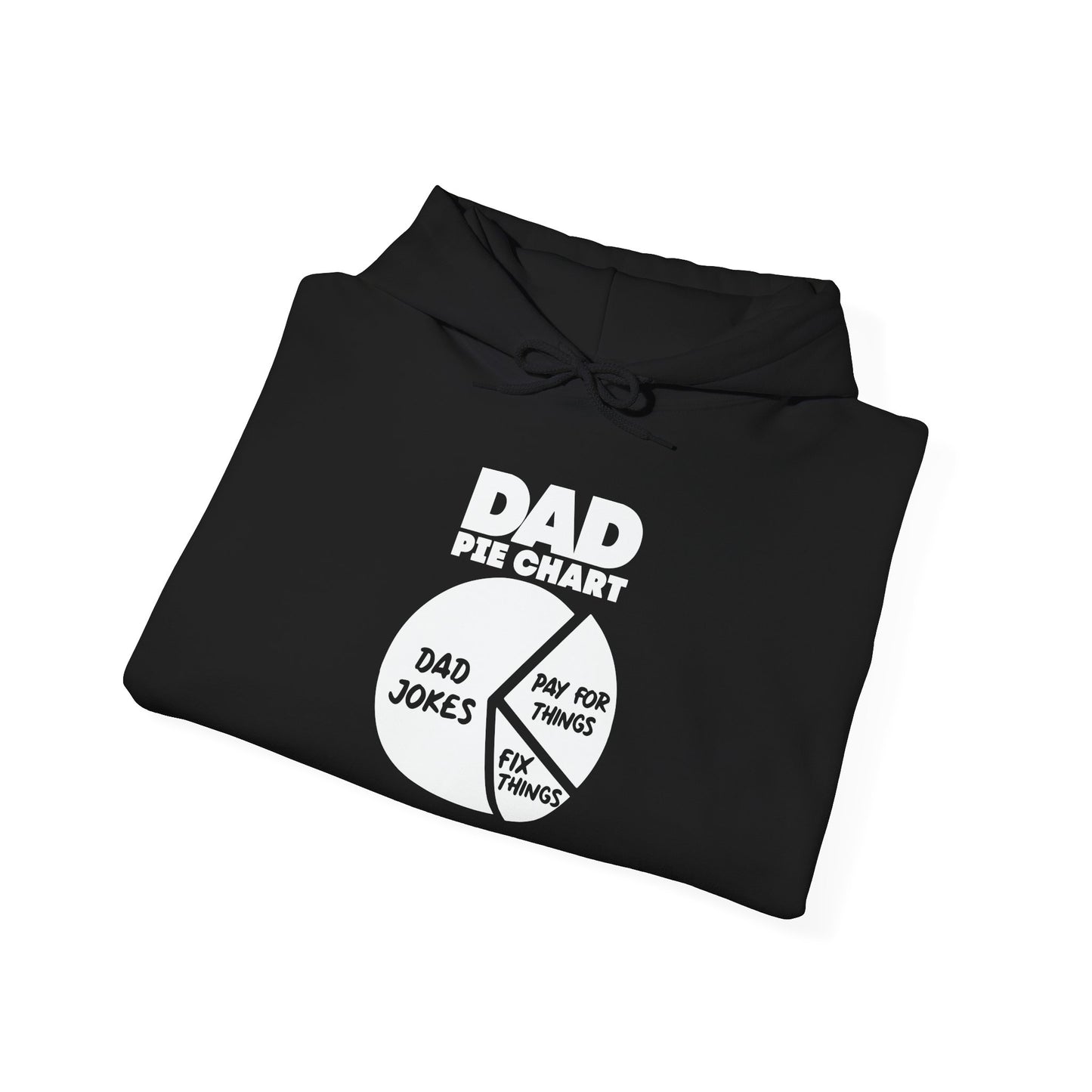 DAD PIE CHART - Premium Unisex Funny Sarcastic Black Hoodie Sweatshirt