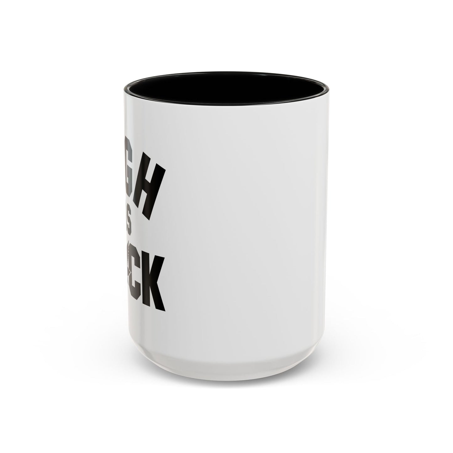 HIGH AS FUCK Accent BiColor Funny Sarcastic Mug