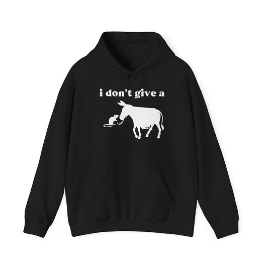 I Don't Give A Rats Ass - Premium Unisex Funny Sarcastic Black Hoodie Sweatshirt