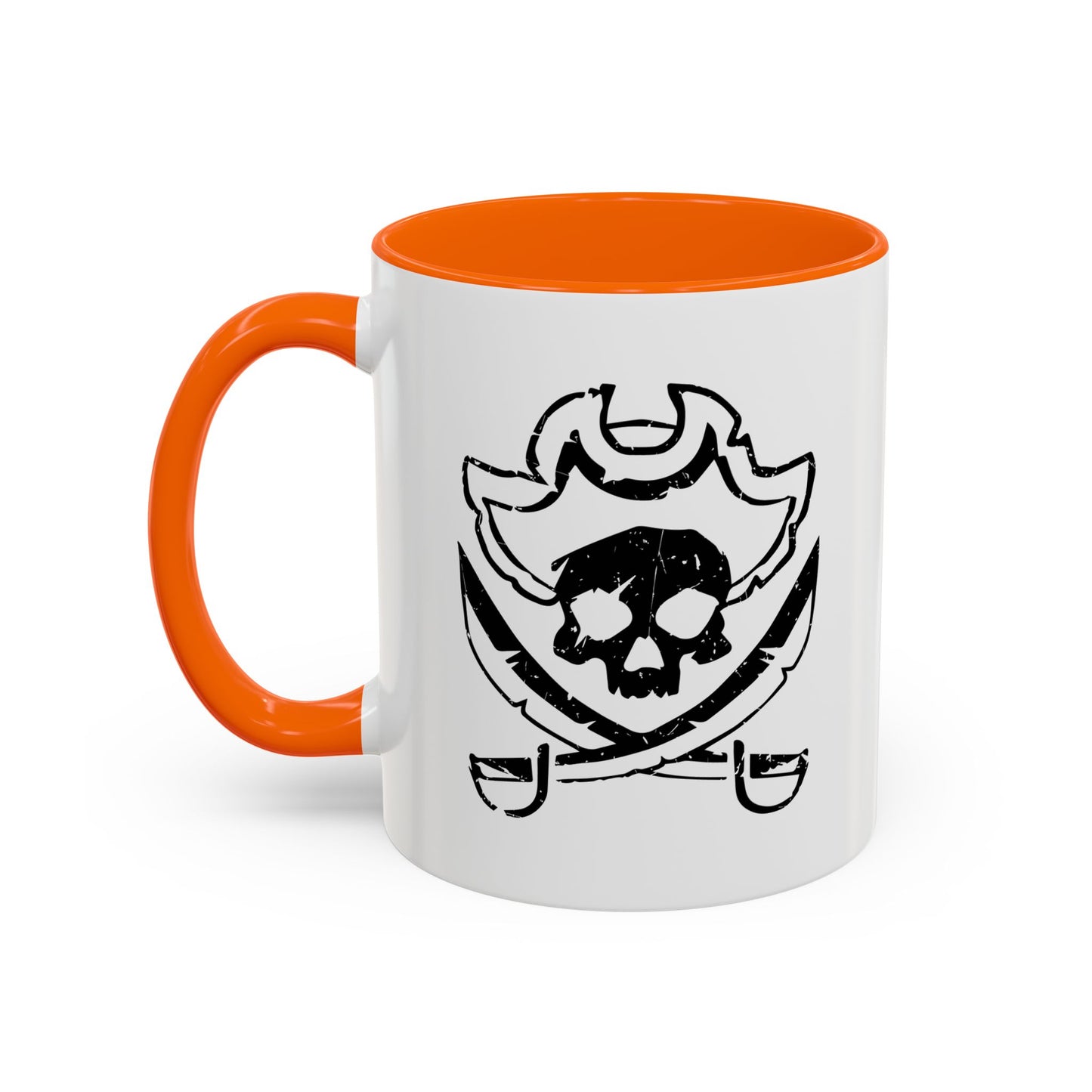 SCARED SKULL Accent BiColor Funny Sarcastic Mug