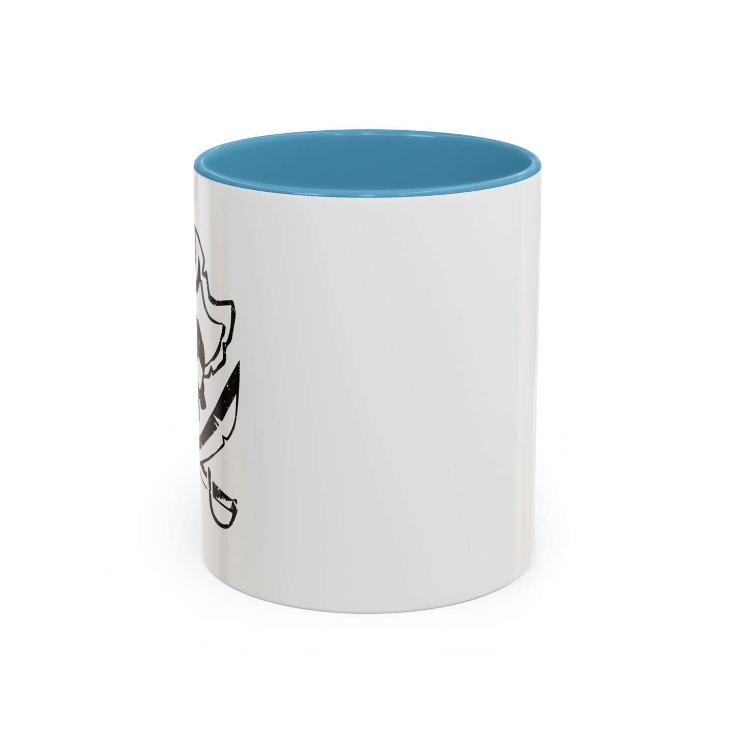 SCARED SKULL Accent BiColor Funny Sarcastic Mug