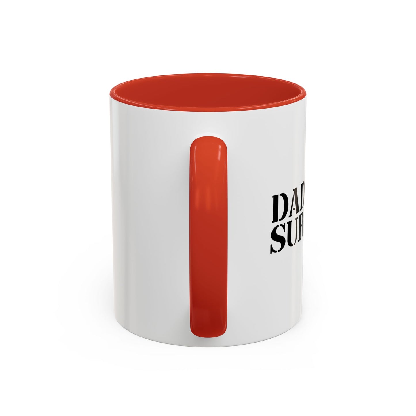 DAD JOKE SURVIVOR Accent BiColor Funny Sarcastic Mug