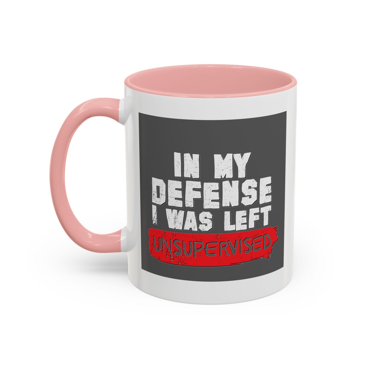 IN MY DEFENSE I WAS LEFT Accent BiColor Funny Sarcastic Mug