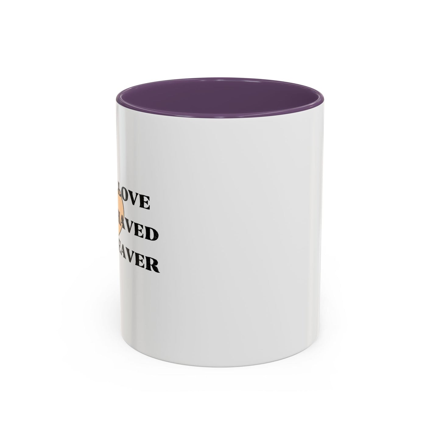 I LOVE SHAVED BEAVER Accent BiColor Funny Sarcastic Mug