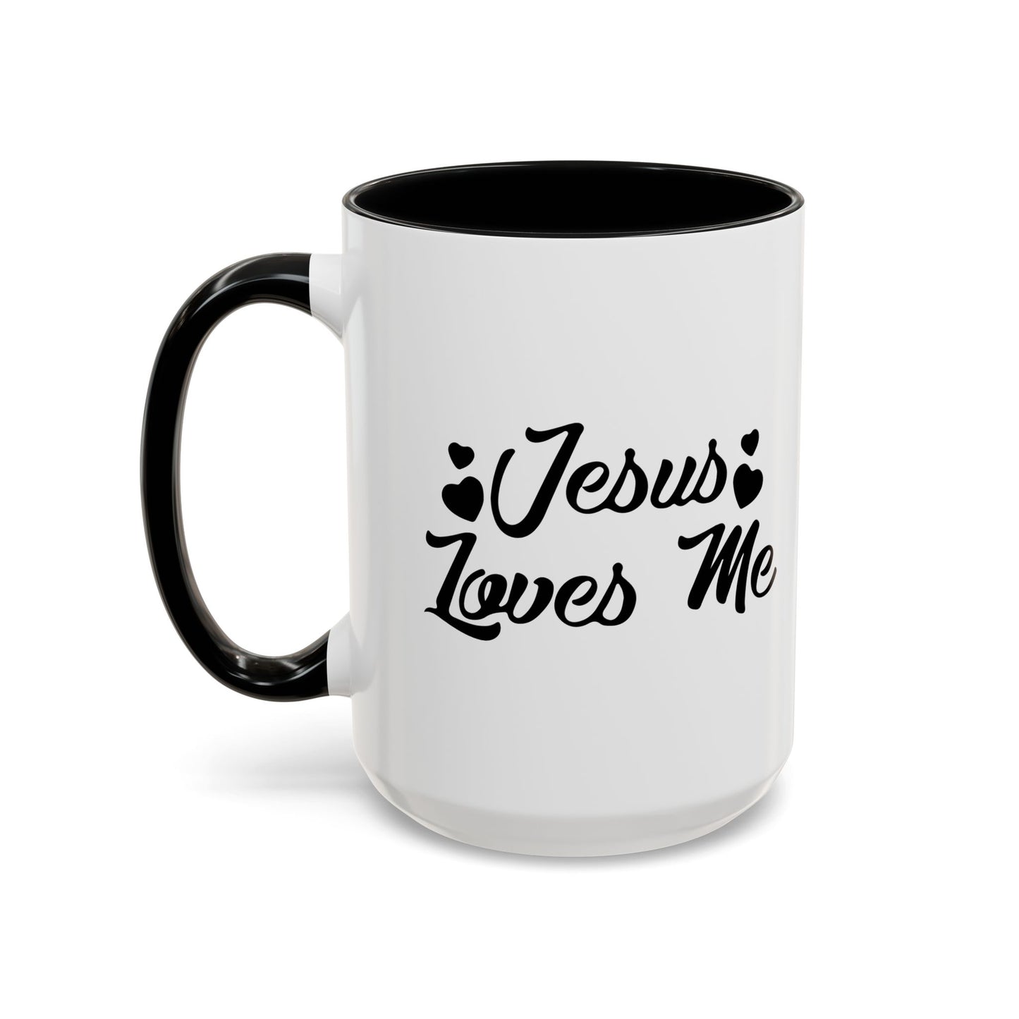 JESUS LOVES ME Accent BiColor Mug