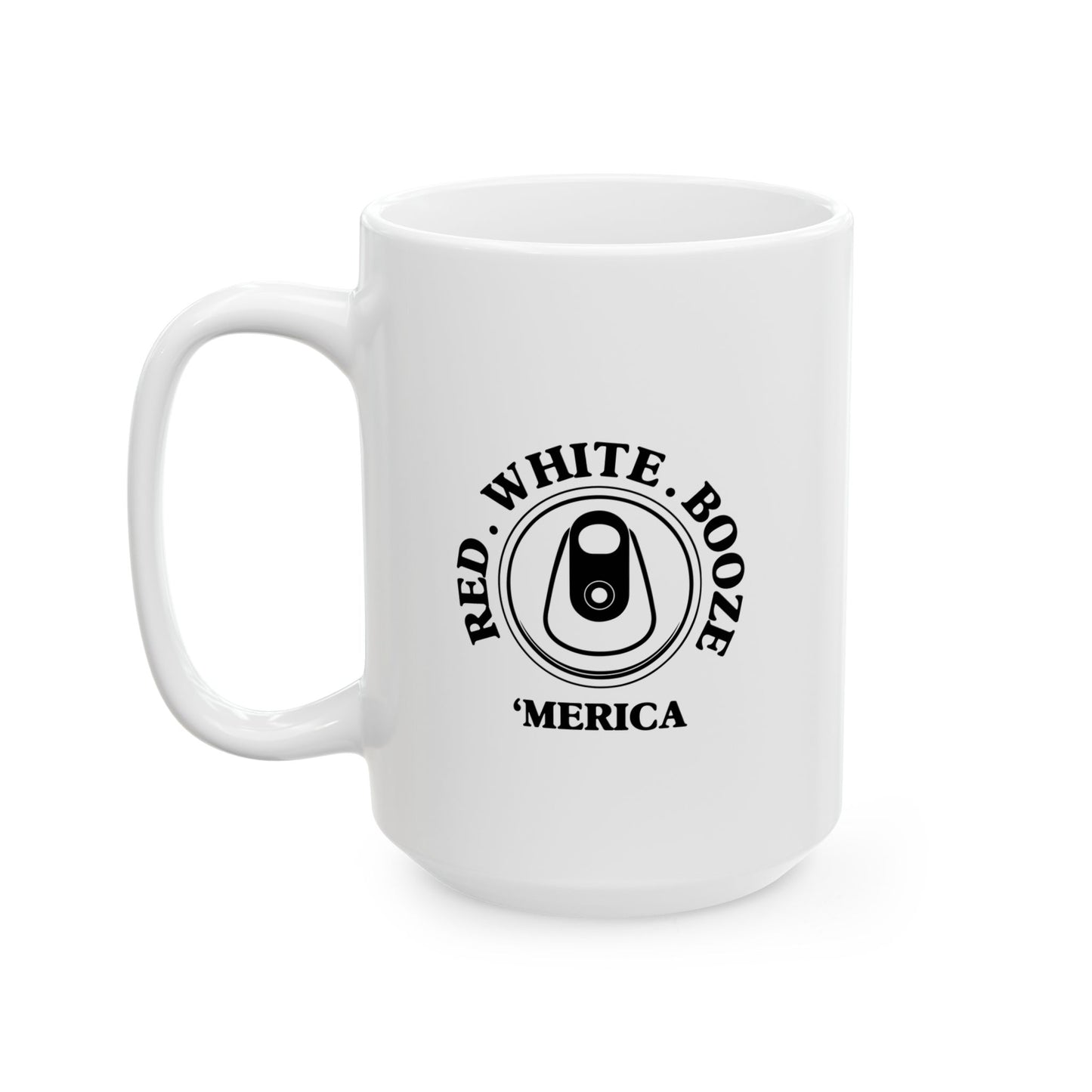 RED WHITE BOOZE MERICA FUNNY SARCASTIC MUG