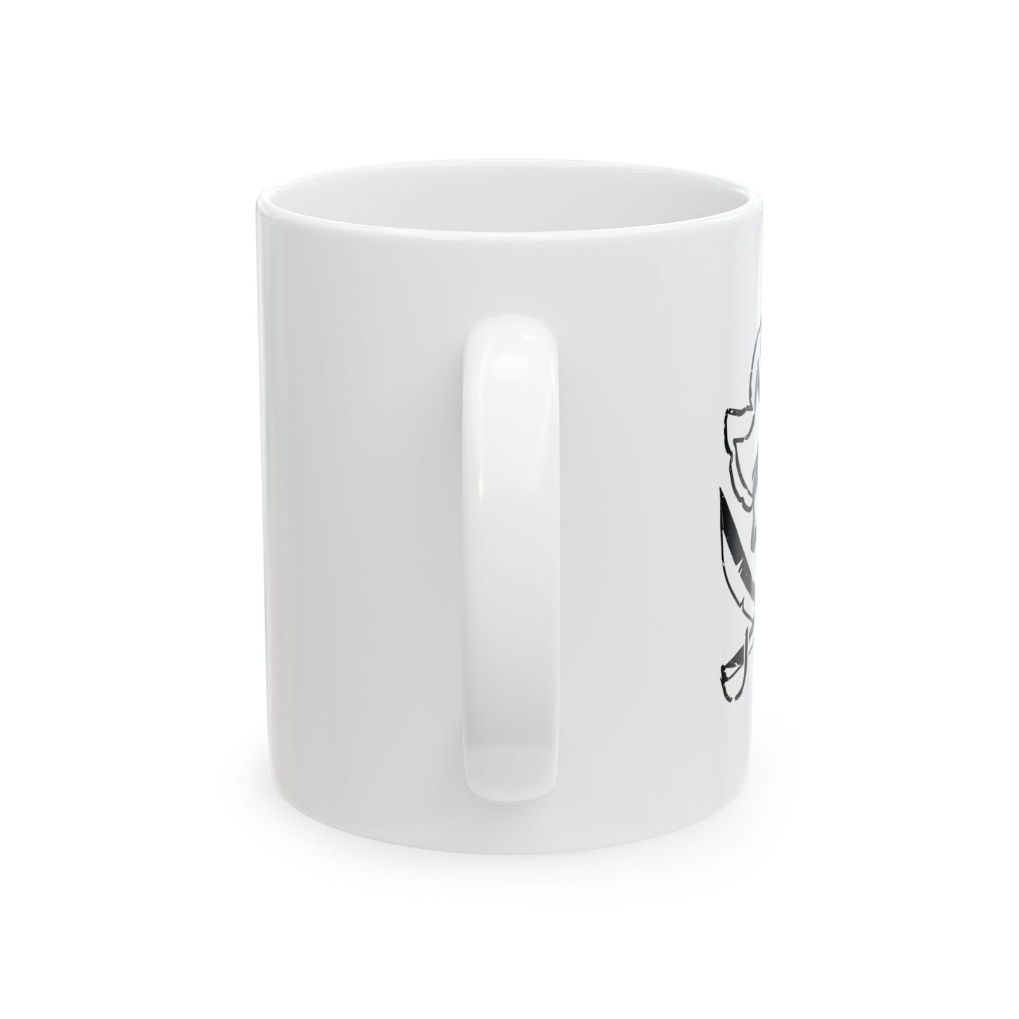 SCARED SKULL White Mug