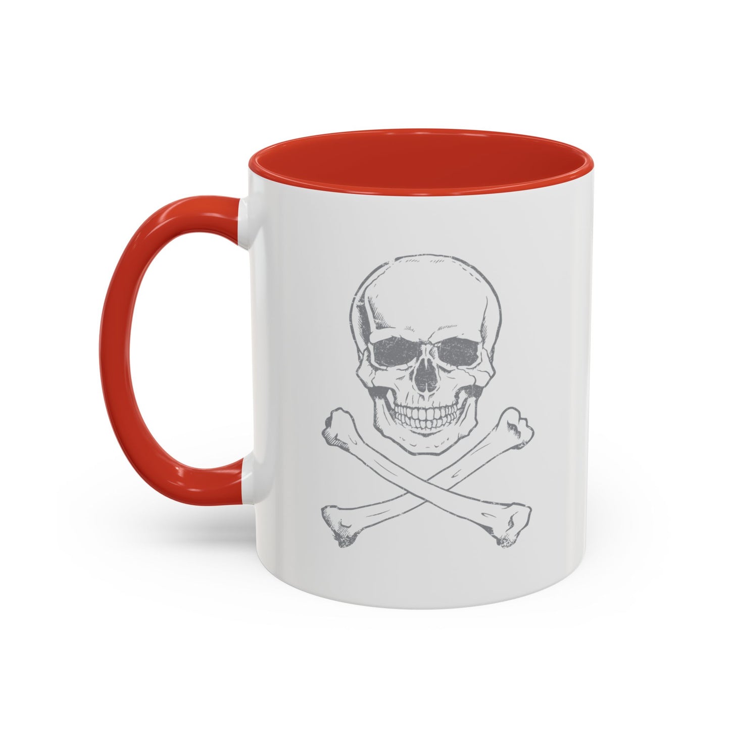 SKETCHY SKULL Accent BiColor Funny Sarcastic Mug