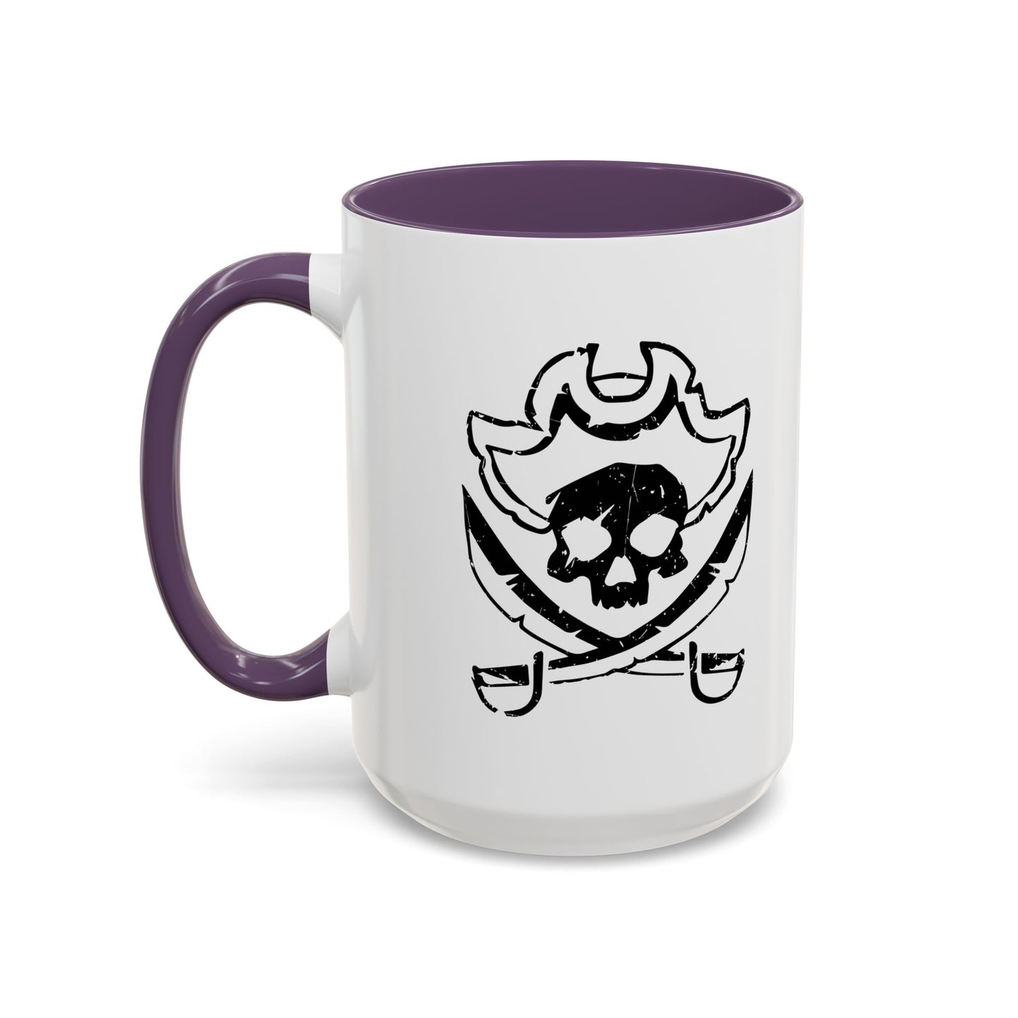 SCARED SKULL Accent BiColor Funny Sarcastic Mug