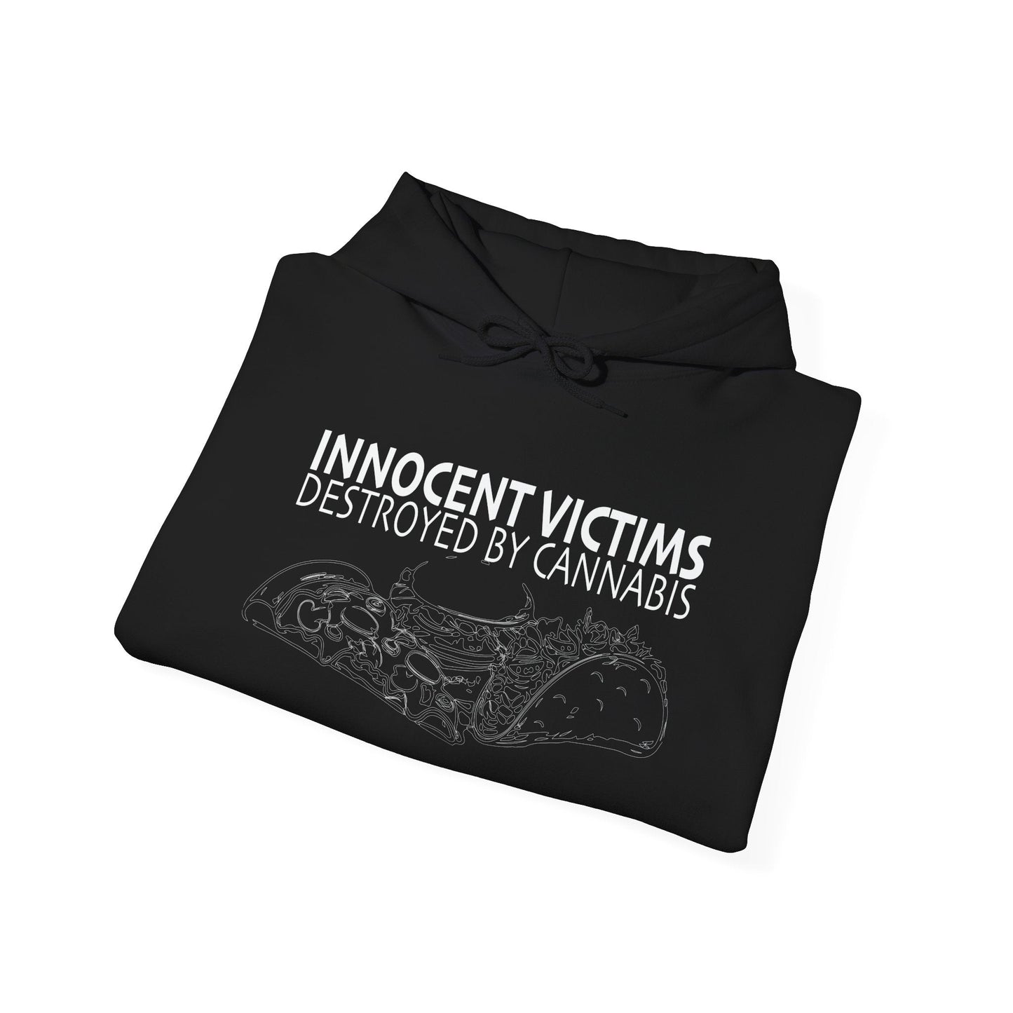 VICTIMS OF CANNABIS - Premium Unisex Funny Sarcastic Black Hoodie Sweatshirt