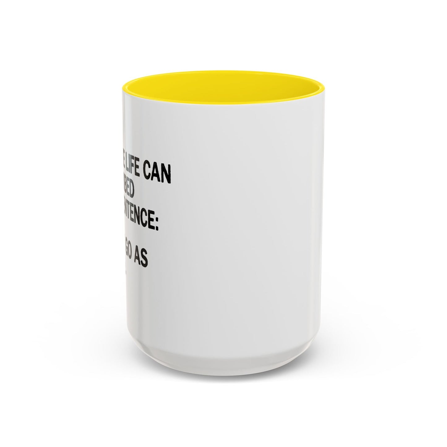 IT DIDN'T GO AS PLANNED. Accent BiColor Funny Sarcastic Mug