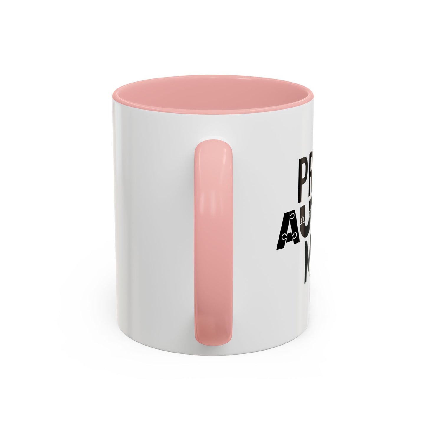 PROUD AUTISM MOM Accent BiColor Mug