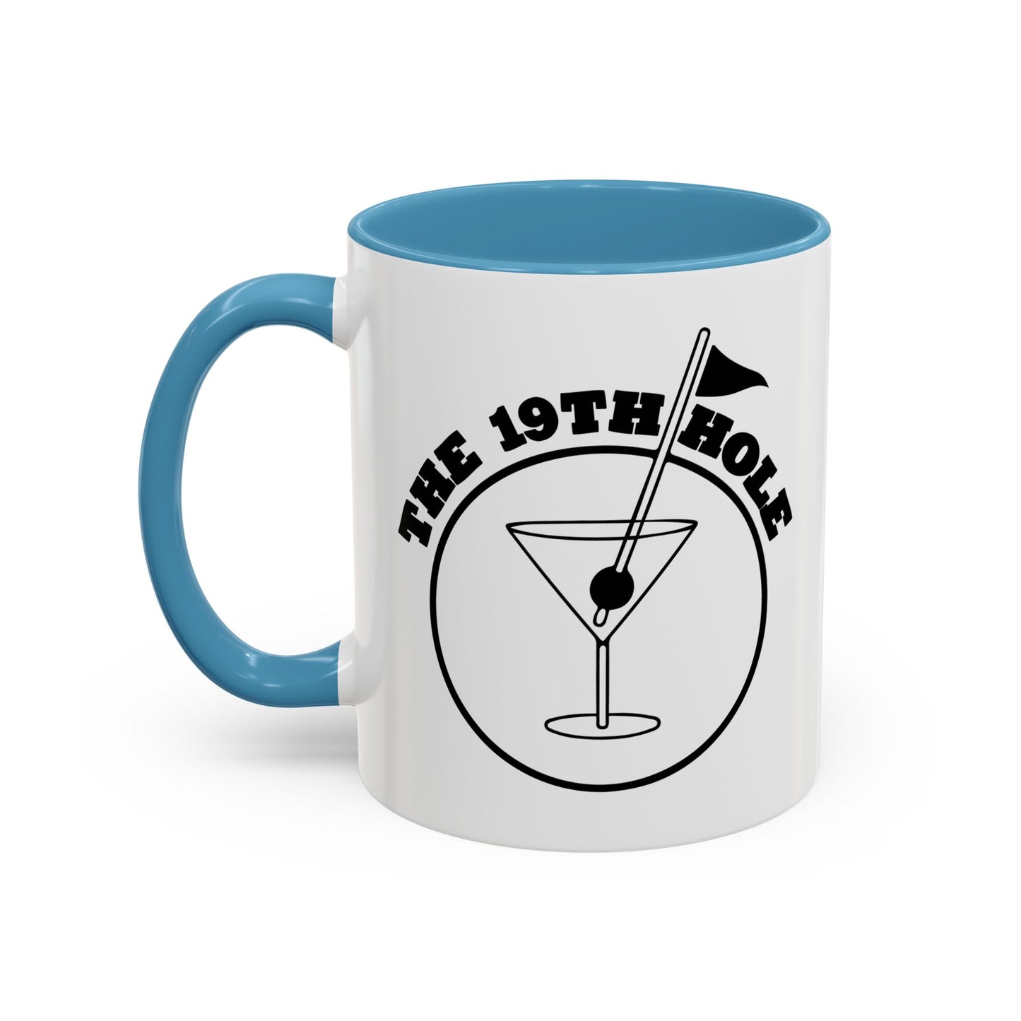 THE 19TH HOLE Accent BiColor Funny Sarcastic Mug