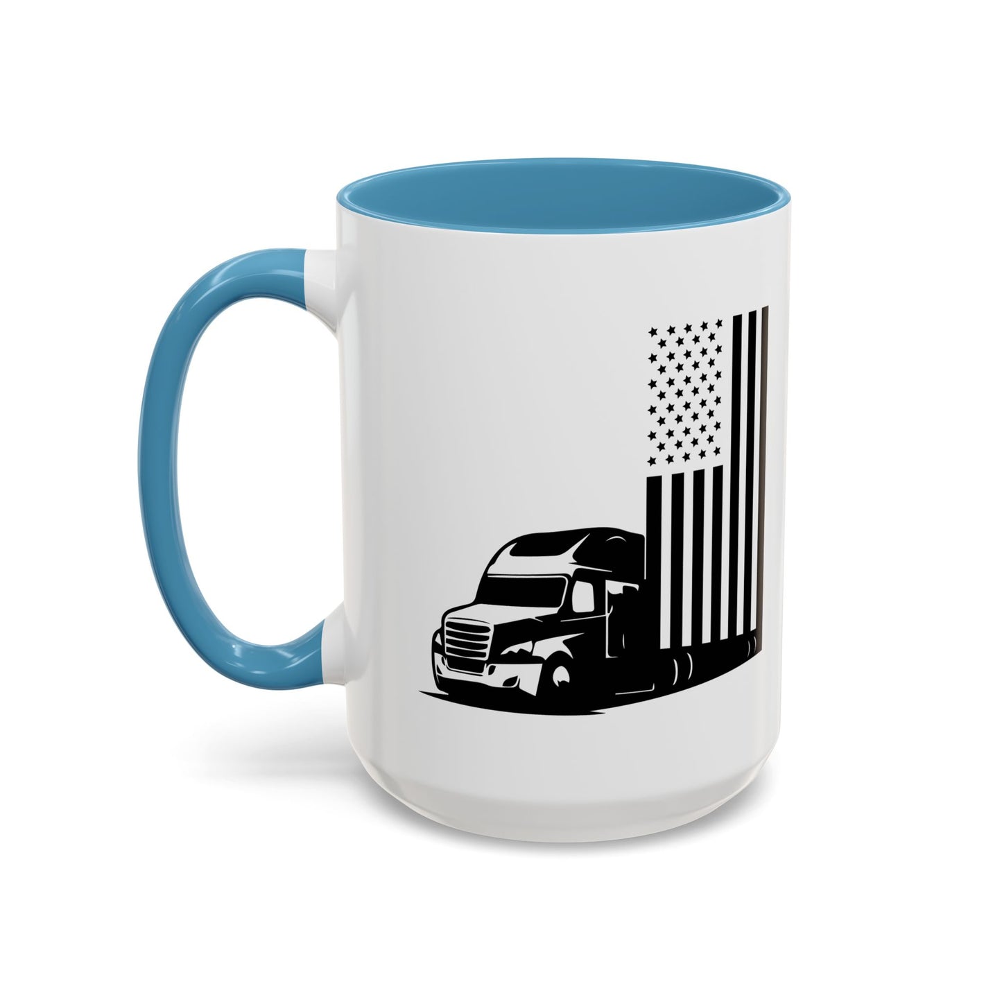 DISTRESS TRUCK AMERICAN FLAG Accent BiColor Funny Sarcastic Mug