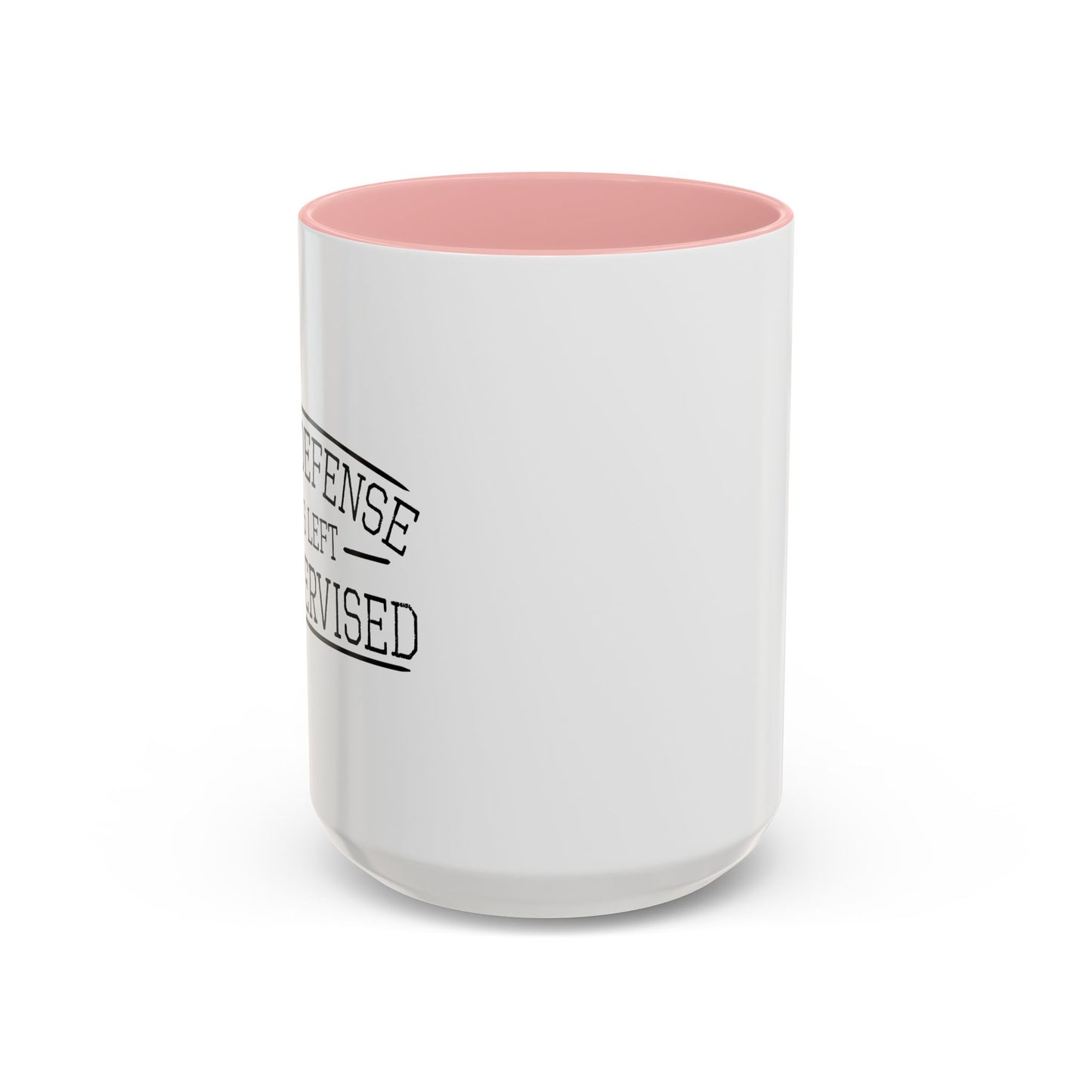 IN MY DEFENSE Accent BiColor Funny Sarcastic Mug