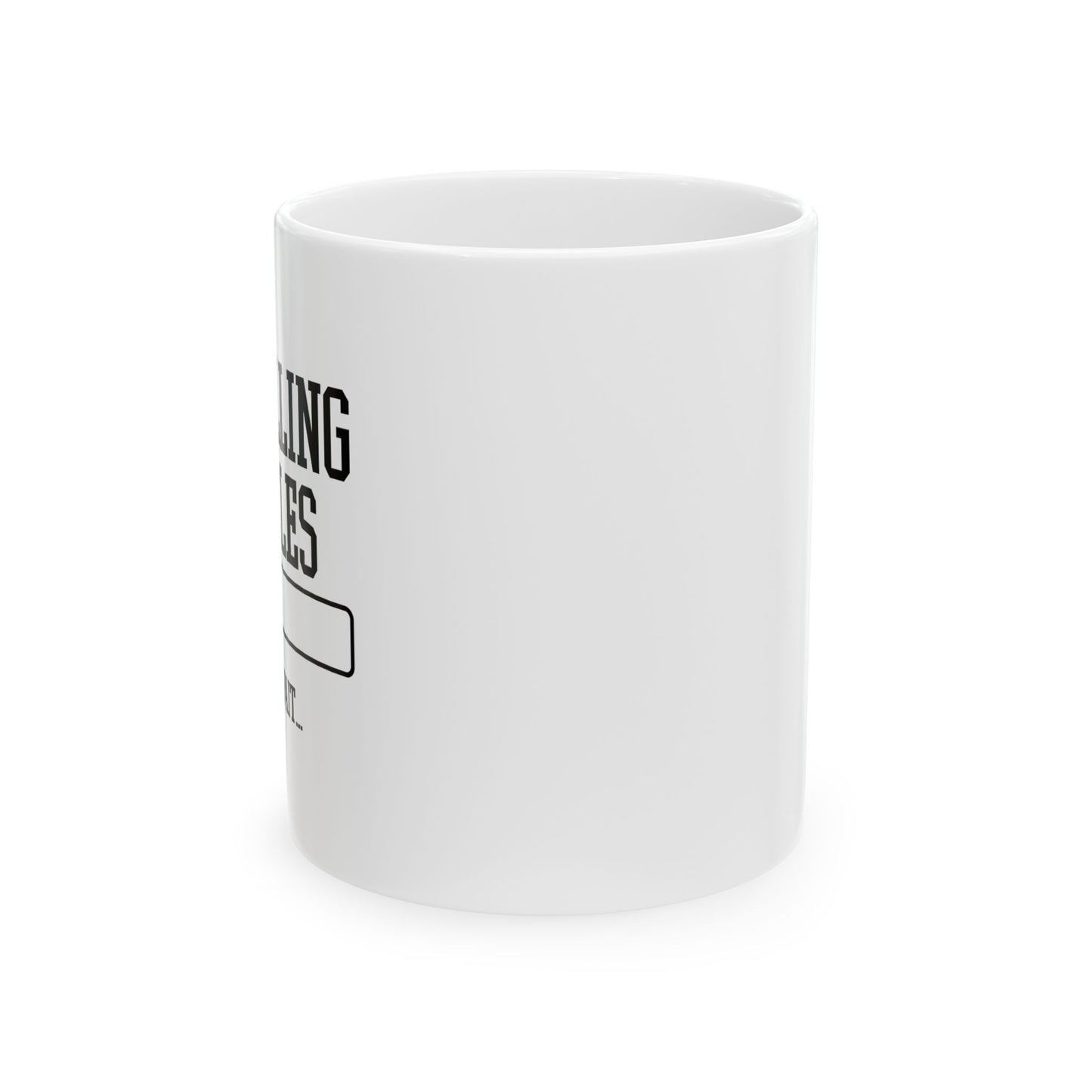 INSTALLING MUSCLES PLEASE WAIT FUNNY SARCASTIC WHITE MUG