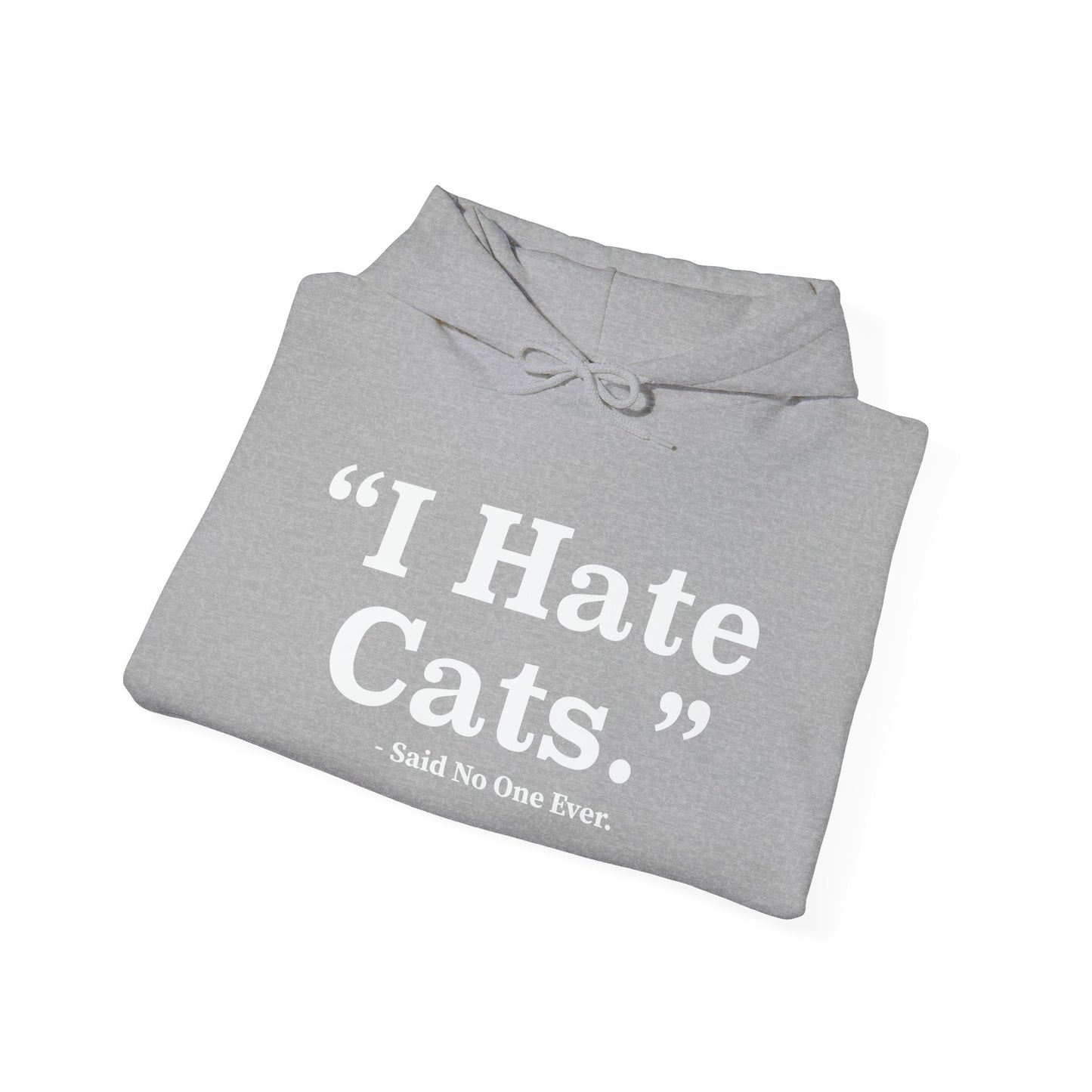 I HATE CATS - Premium Unisex Funny Sarcastic Black Hoodie Sweatshirt