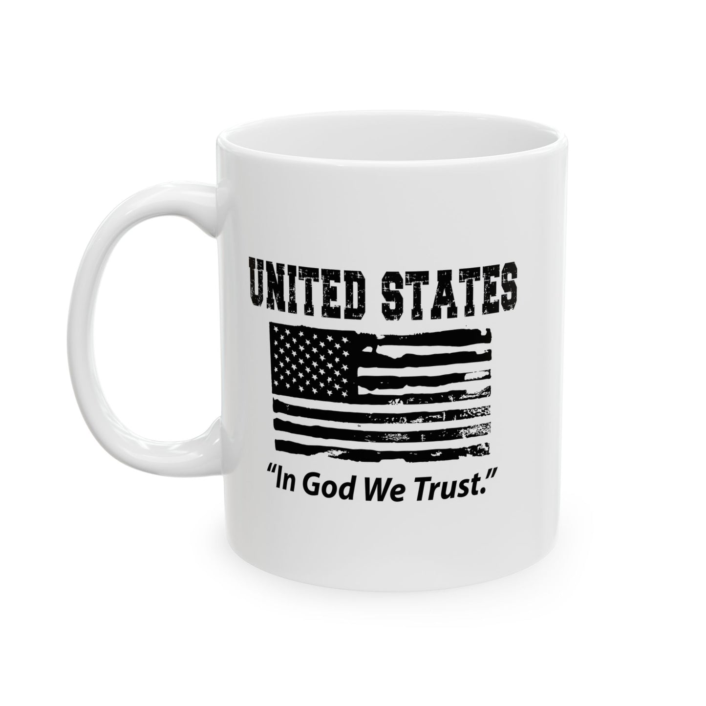 UNITED STATES IN GOD WE TRUST WHITE MUG