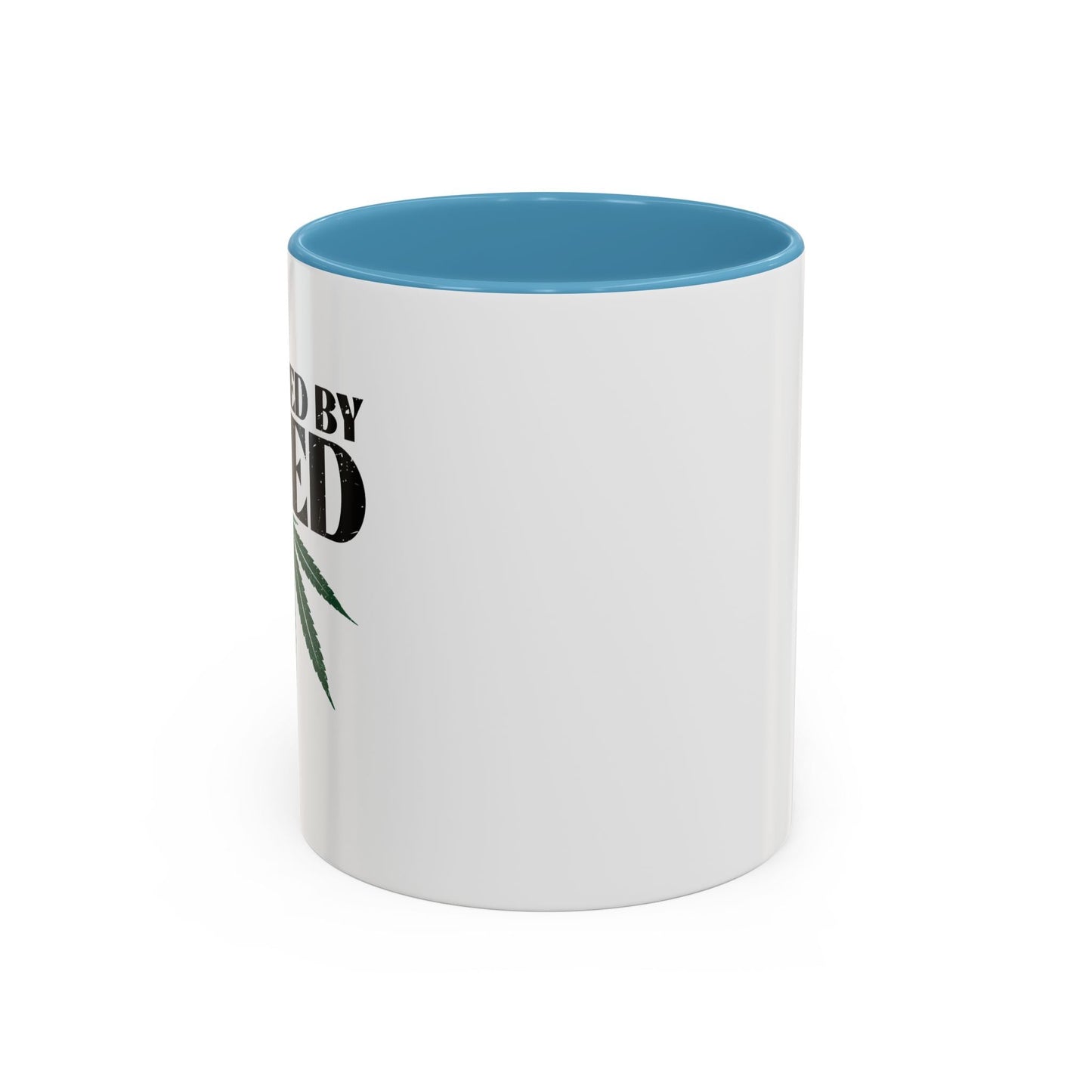 POWERED BY WEED Accent BiColor Funny Sarcastic Mug