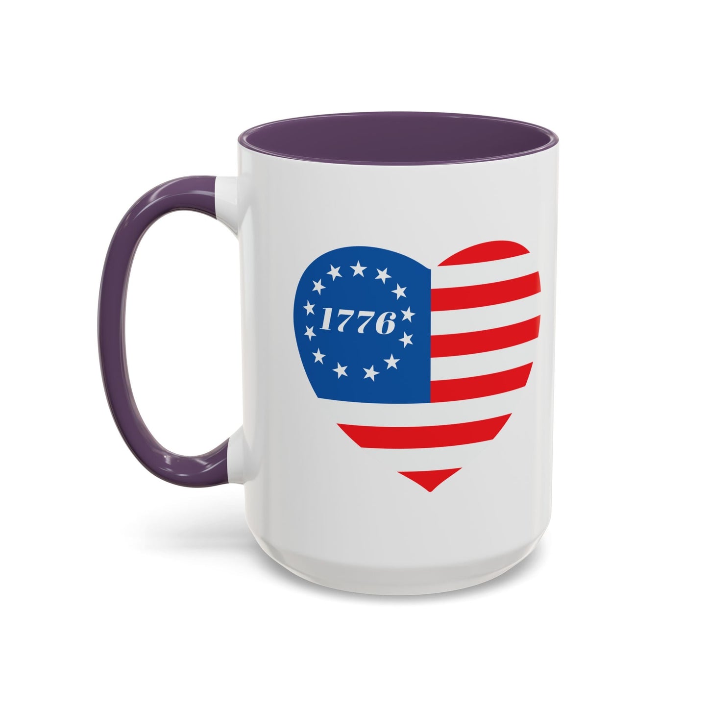 BETSY HEART FLAG 1776 Accent BiColor Funny Sarcastic Mug