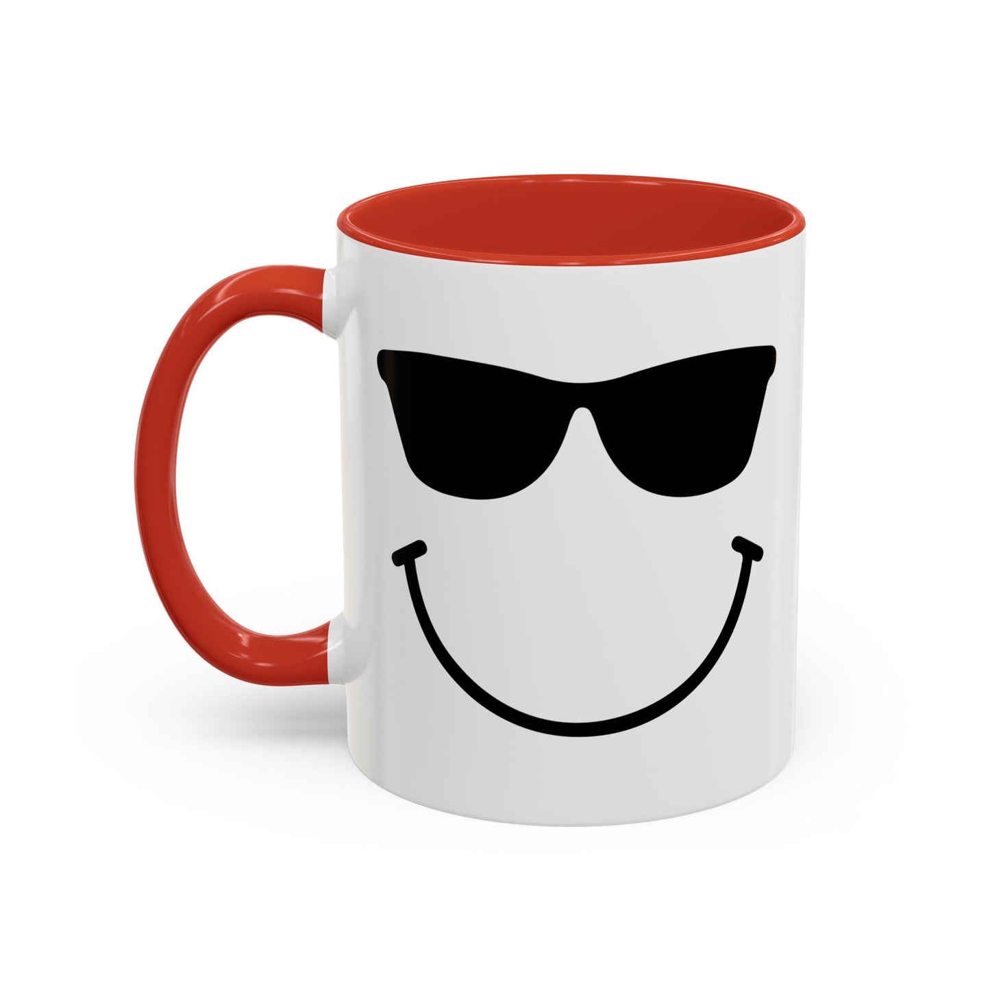 SUNGLASSES SMILE Accent BiColor Funny Sarcastic Mug