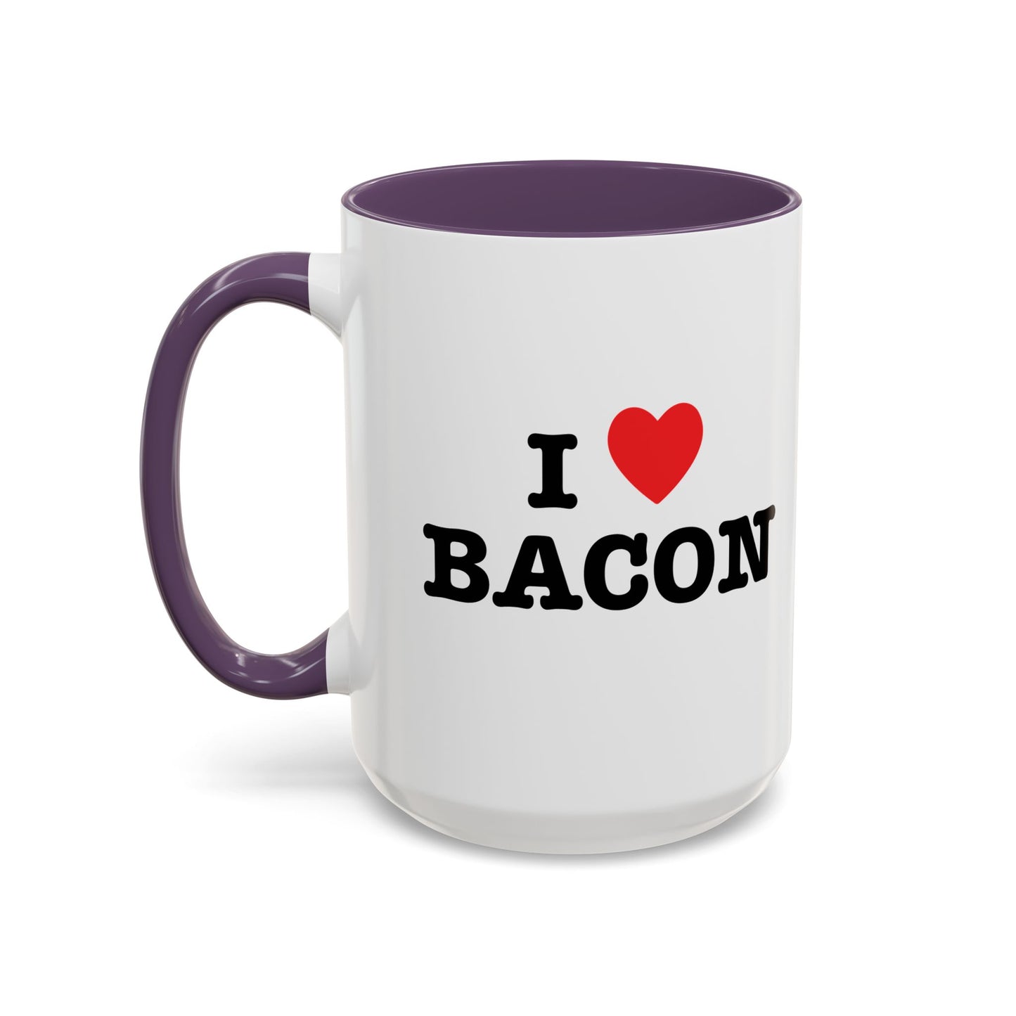 I LOVE BACON Accent BiColor Funny Sarcastic Mug