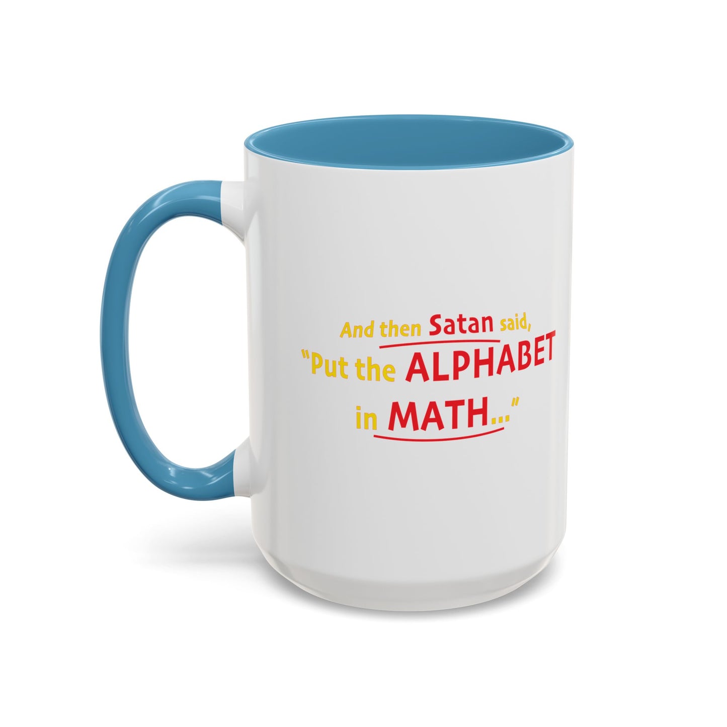 SATAN & MATH Accent BiColor Funny Sarcastic Mug