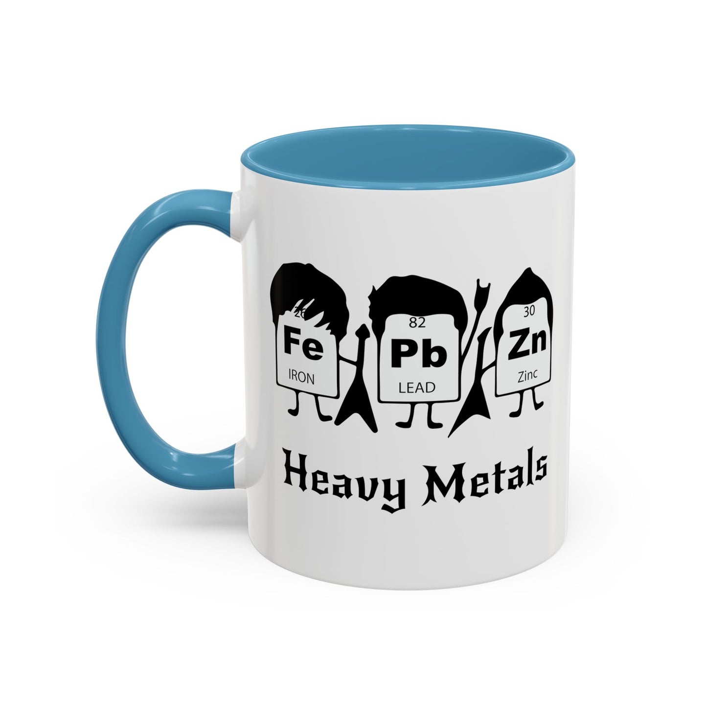 HEAVY METALS Accent BiColor Funny Sarcastic Mug