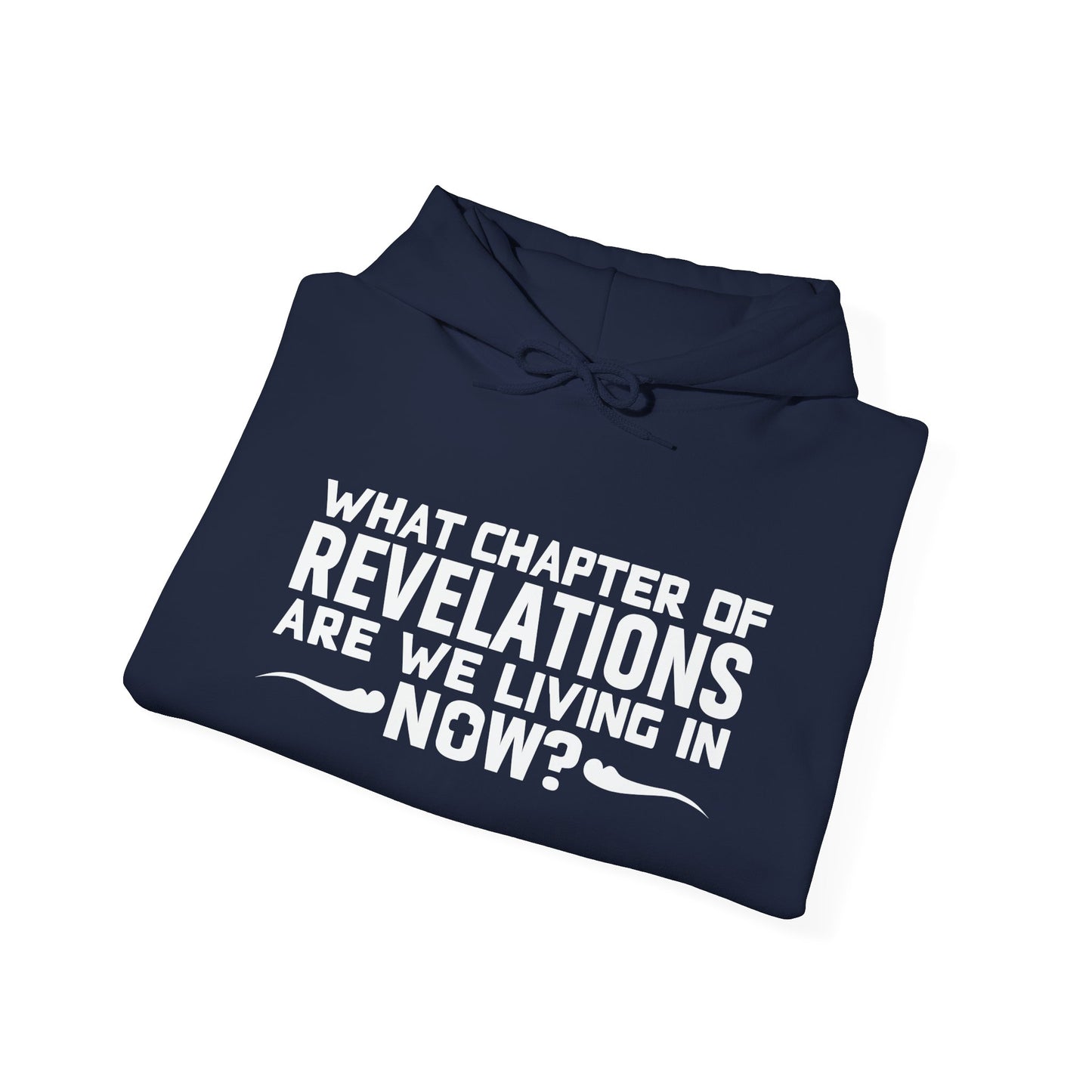 WHAT CHAPTER OF REVELATIONS ARE WE LIVING IN NOW? - Premium Unisex Funny Sarcastic Black Hoodie Sweatshirt