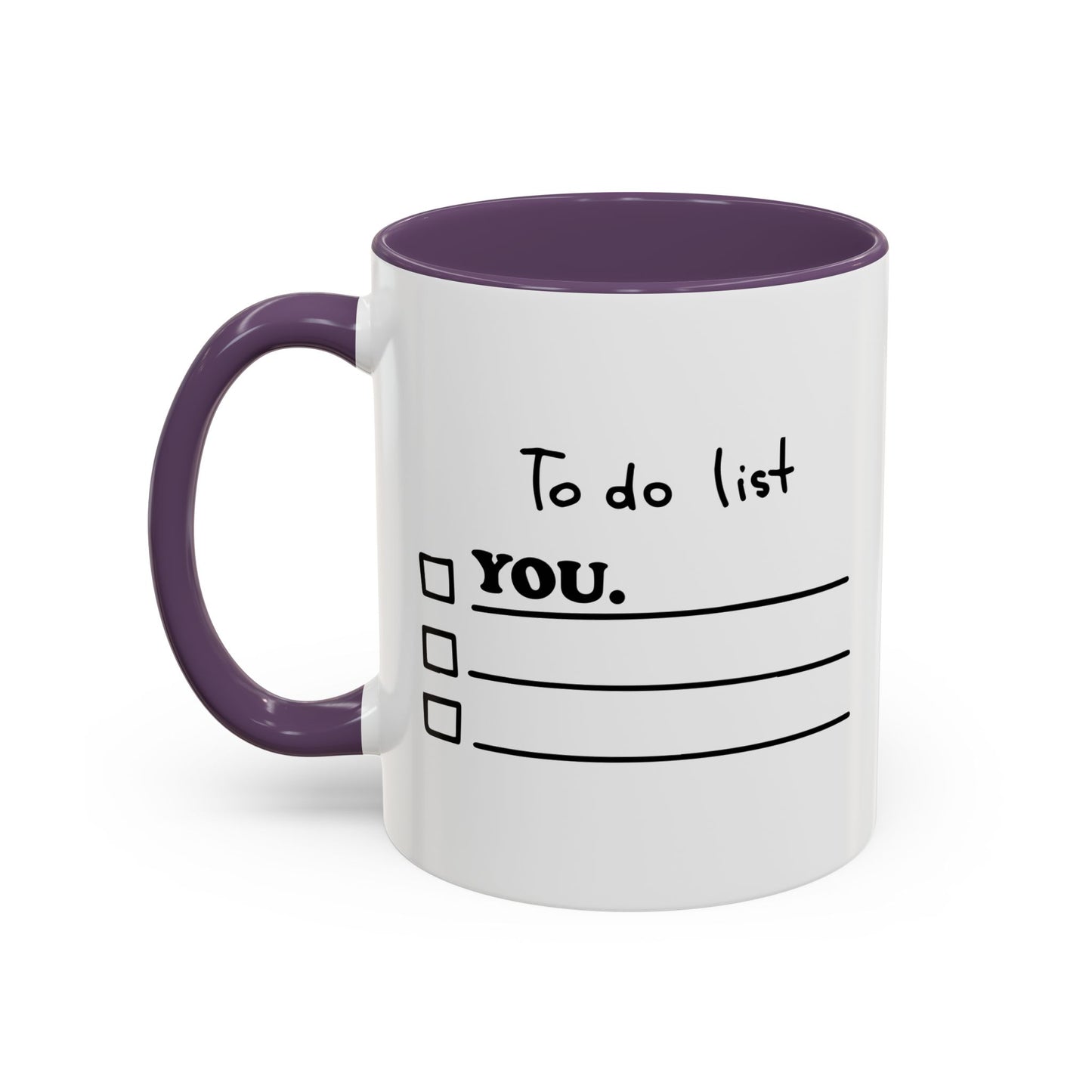 TO DO LIST Accent BiColor Funny Sarcastic Mug