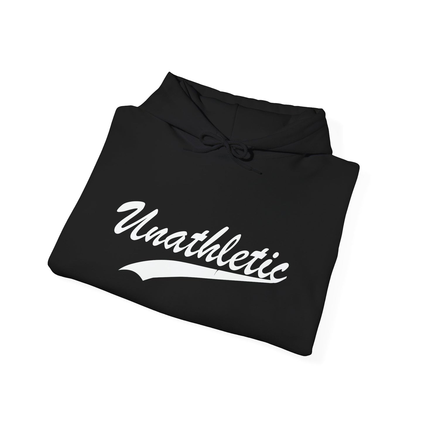 UNATHLETIC - Premium Unisex Funny Sarcastic Black Hoodie Sweatshirt