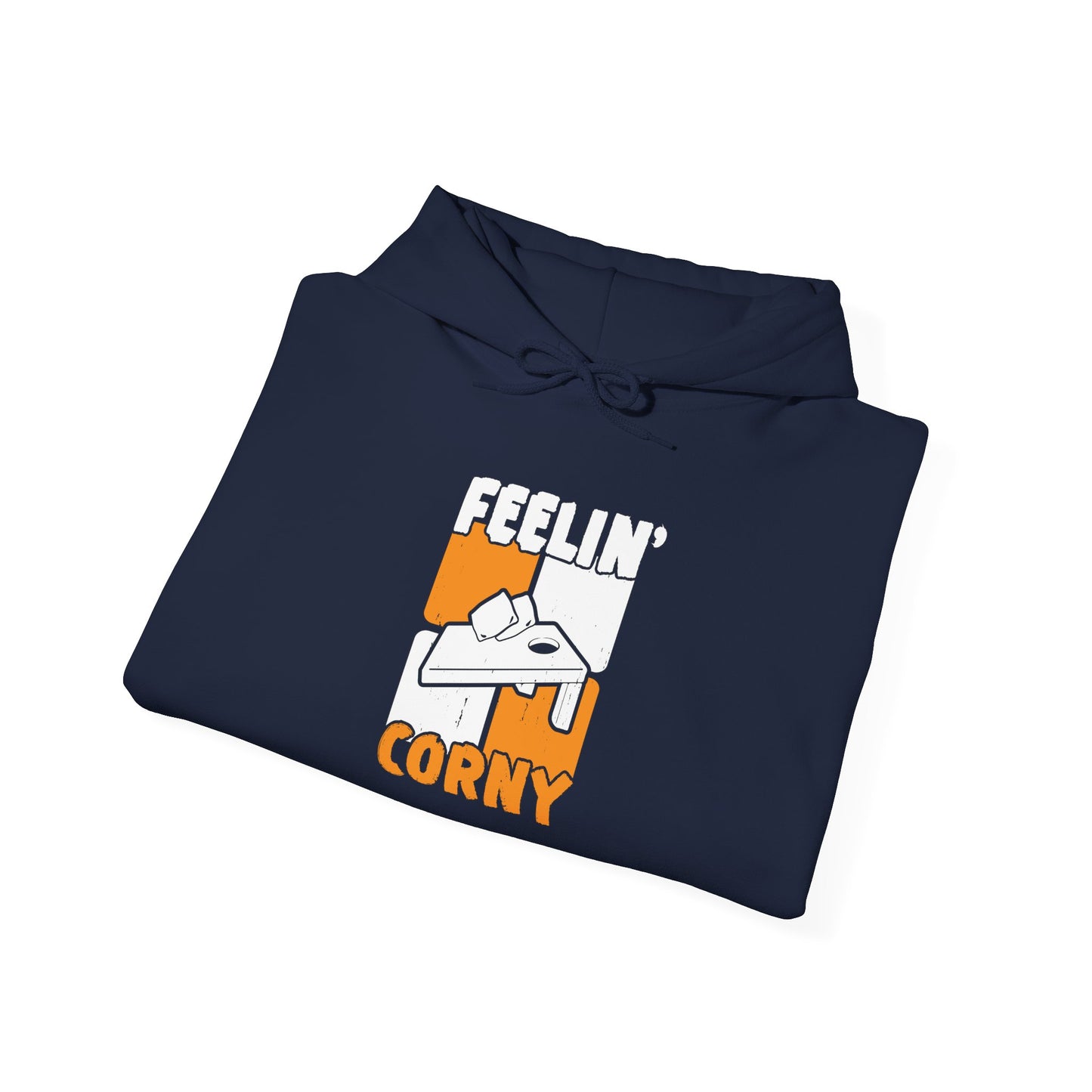 FEELIN' CORNY - Premium Unisex Funny Sarcastic Black Hoodie Sweatshirt