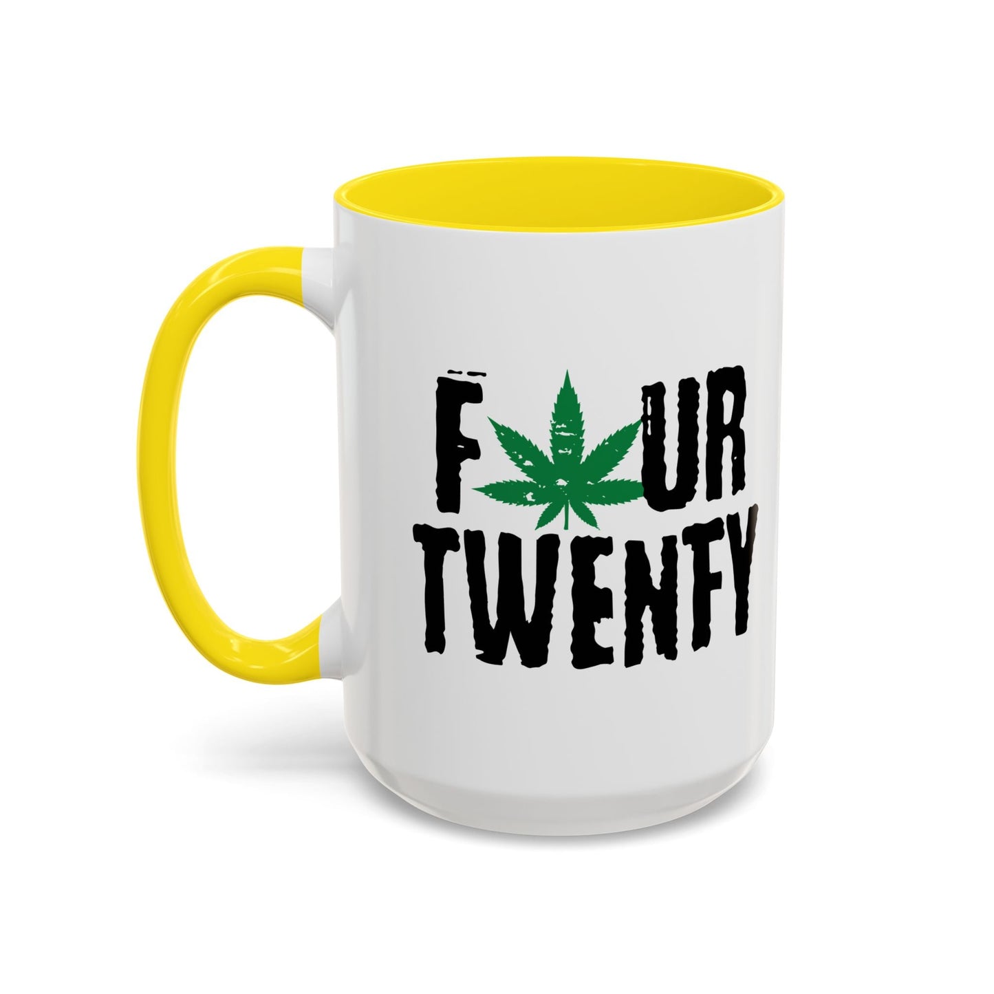 FOUR TWENTY Accent BiColor Funny Sarcastic Mug