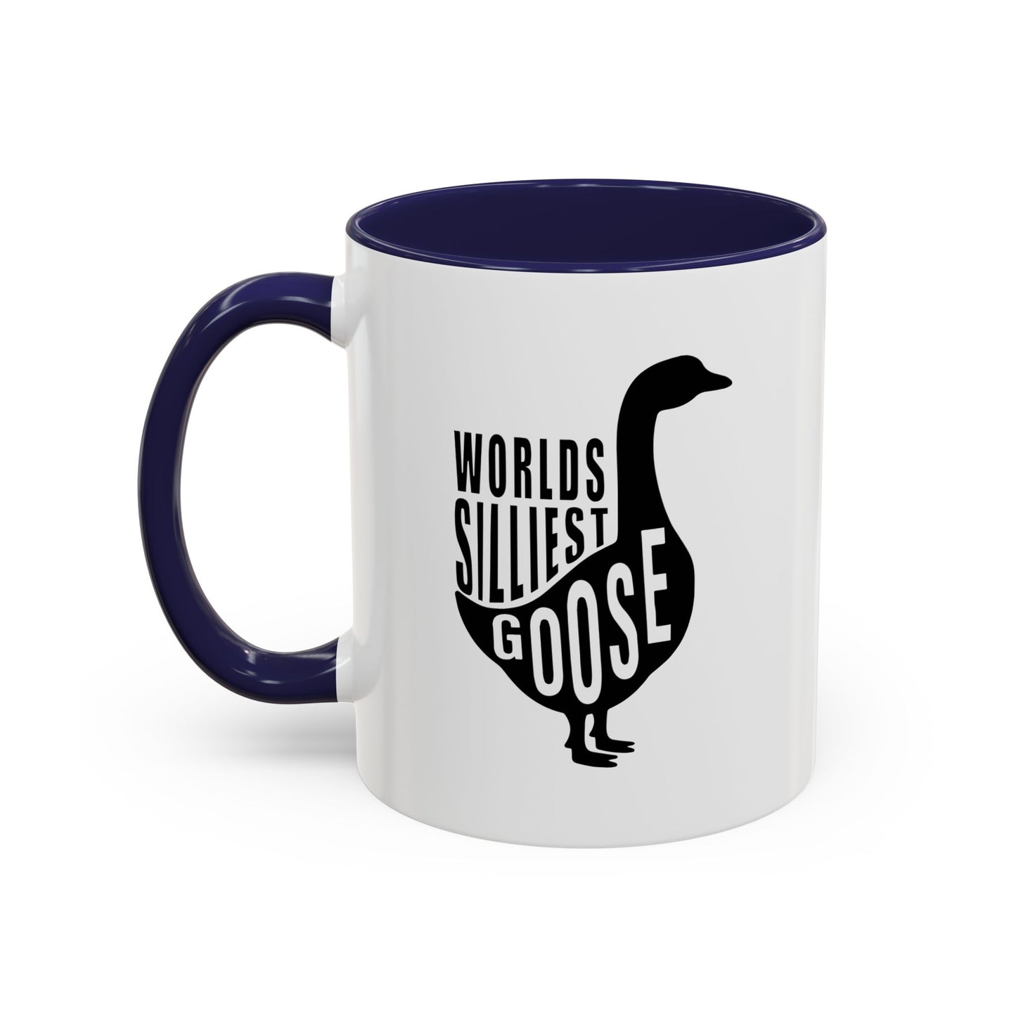 WORLDS SILLIEST GOOSE Accent BiColor Funny Sarcastic Mug